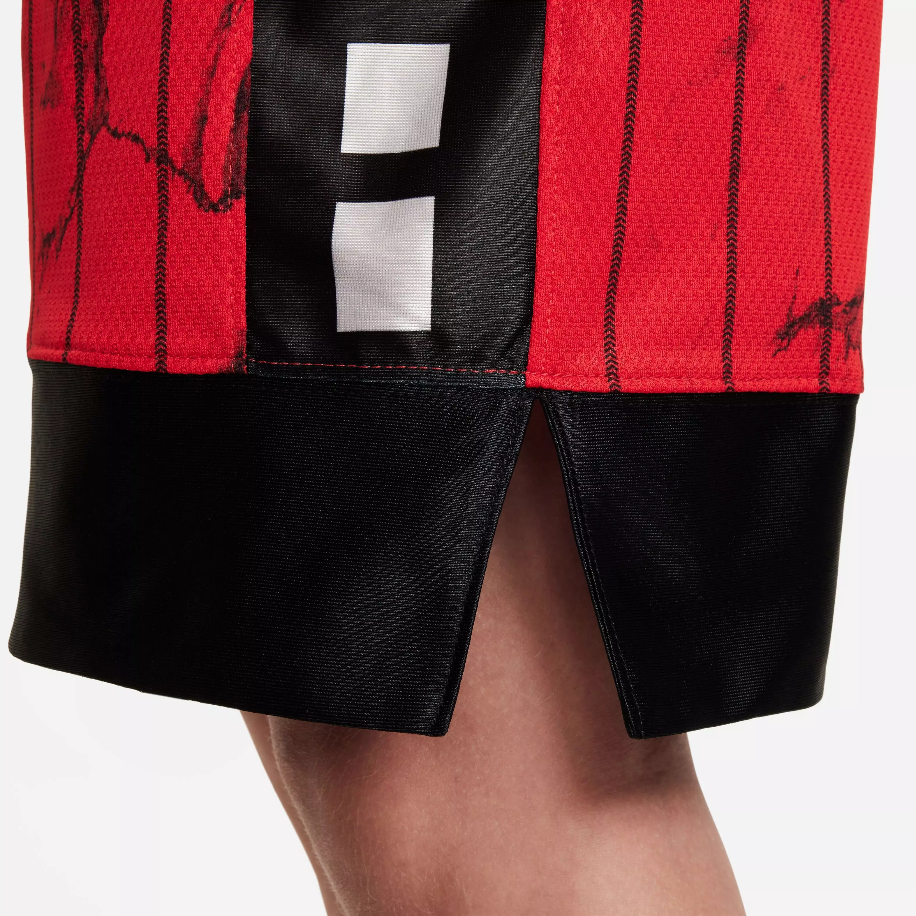 Nike Big Boys' Dri-FIT Elite Printed Basketball Shorts-Red/Black/White - RED/BLACK/WHITE