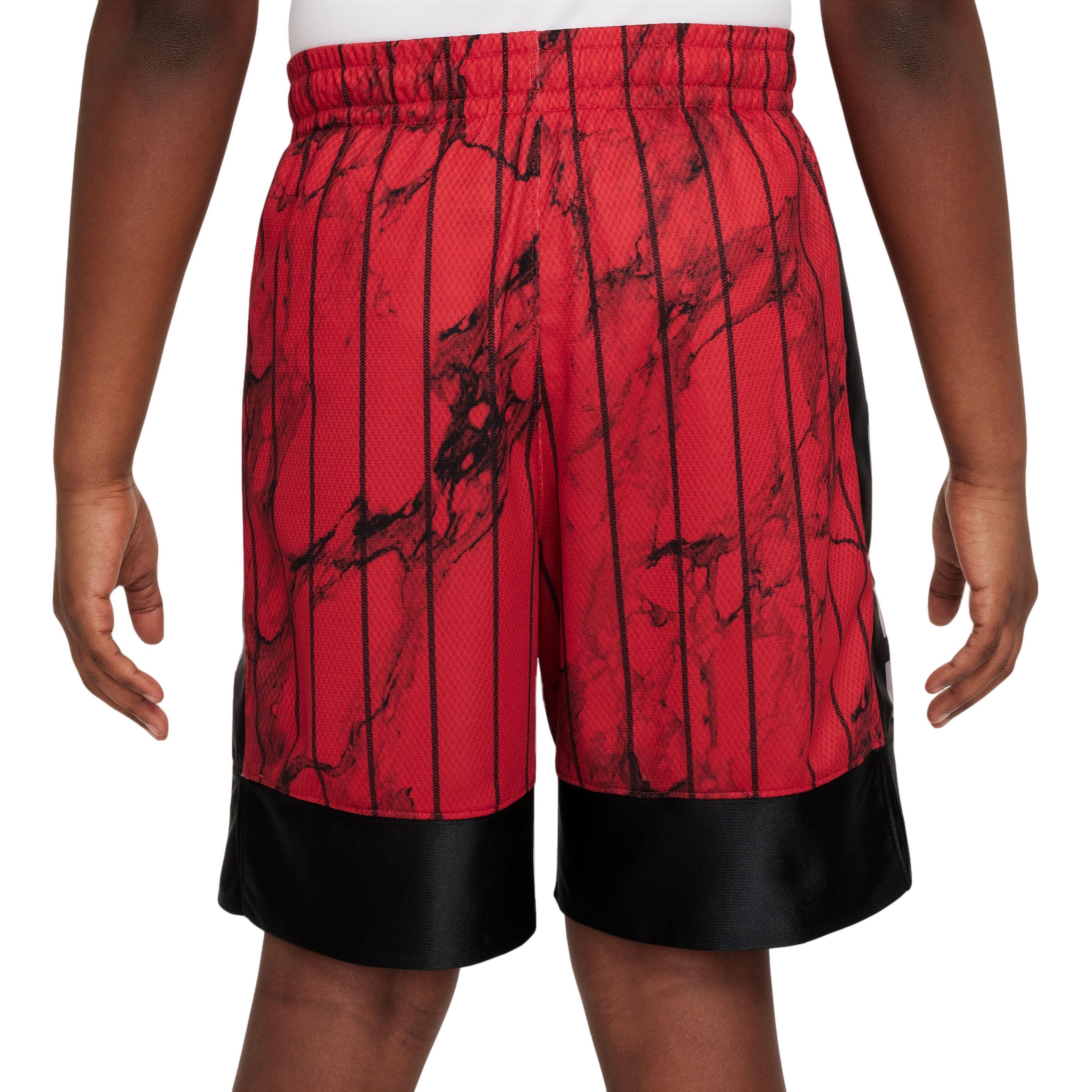 Nike Big Boys' Dri-FIT Elite Printed Basketball Shorts-Red/Black/White - RED/BLACK/WHITE Thumbnail View 2