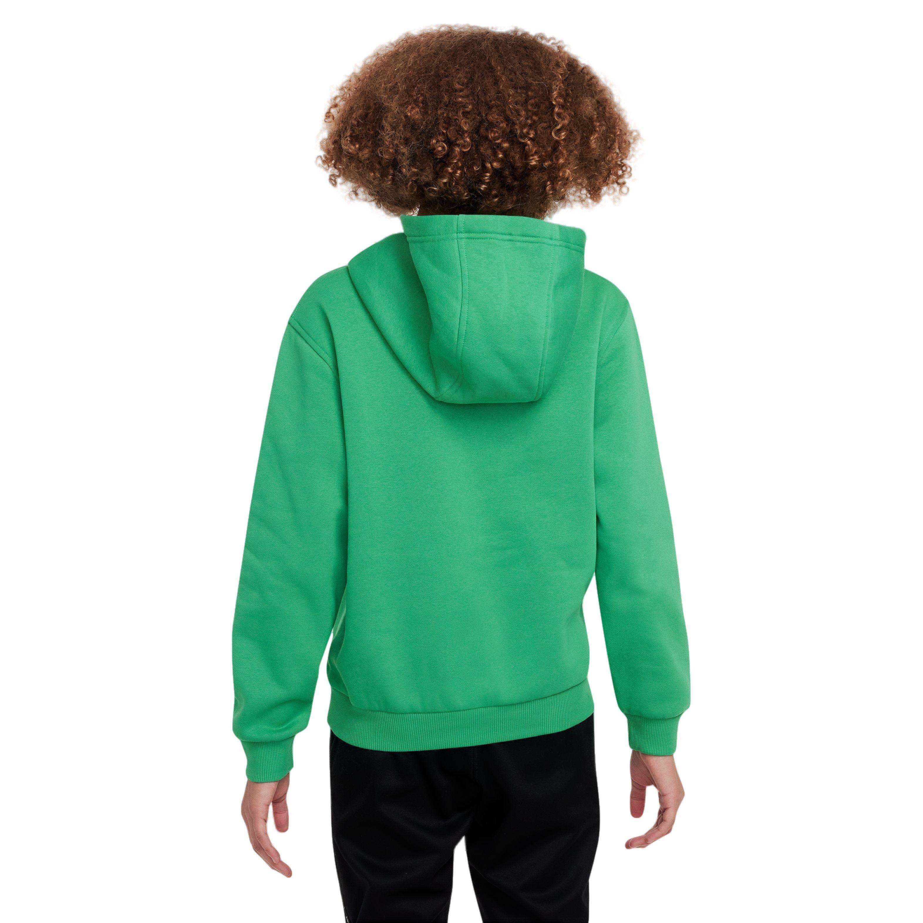 Nike Sportswear Club Fleece Big Kids' Green/White Hoodie