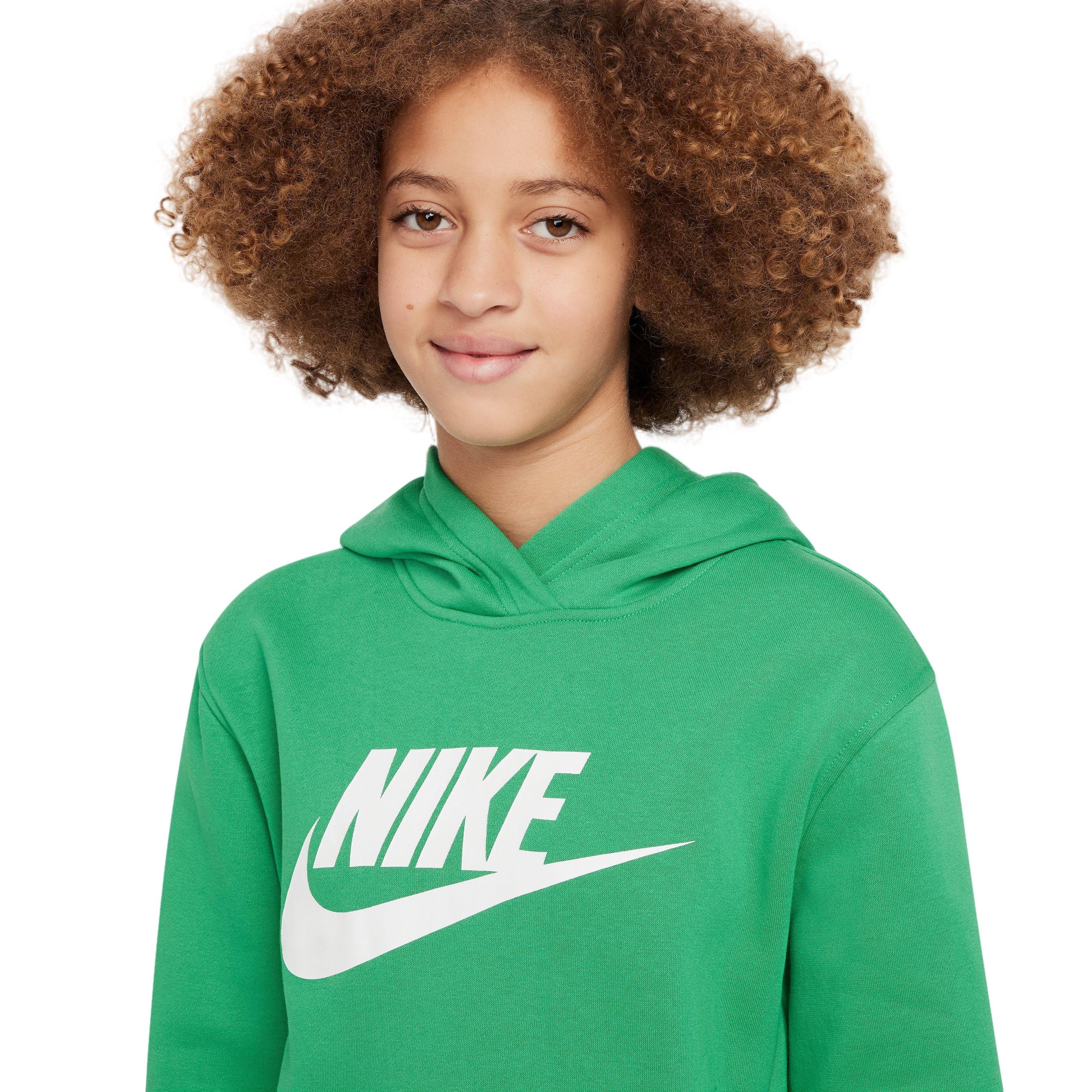 Nike Sportswear Club Fleece Big Kids' Green/White Hoodie