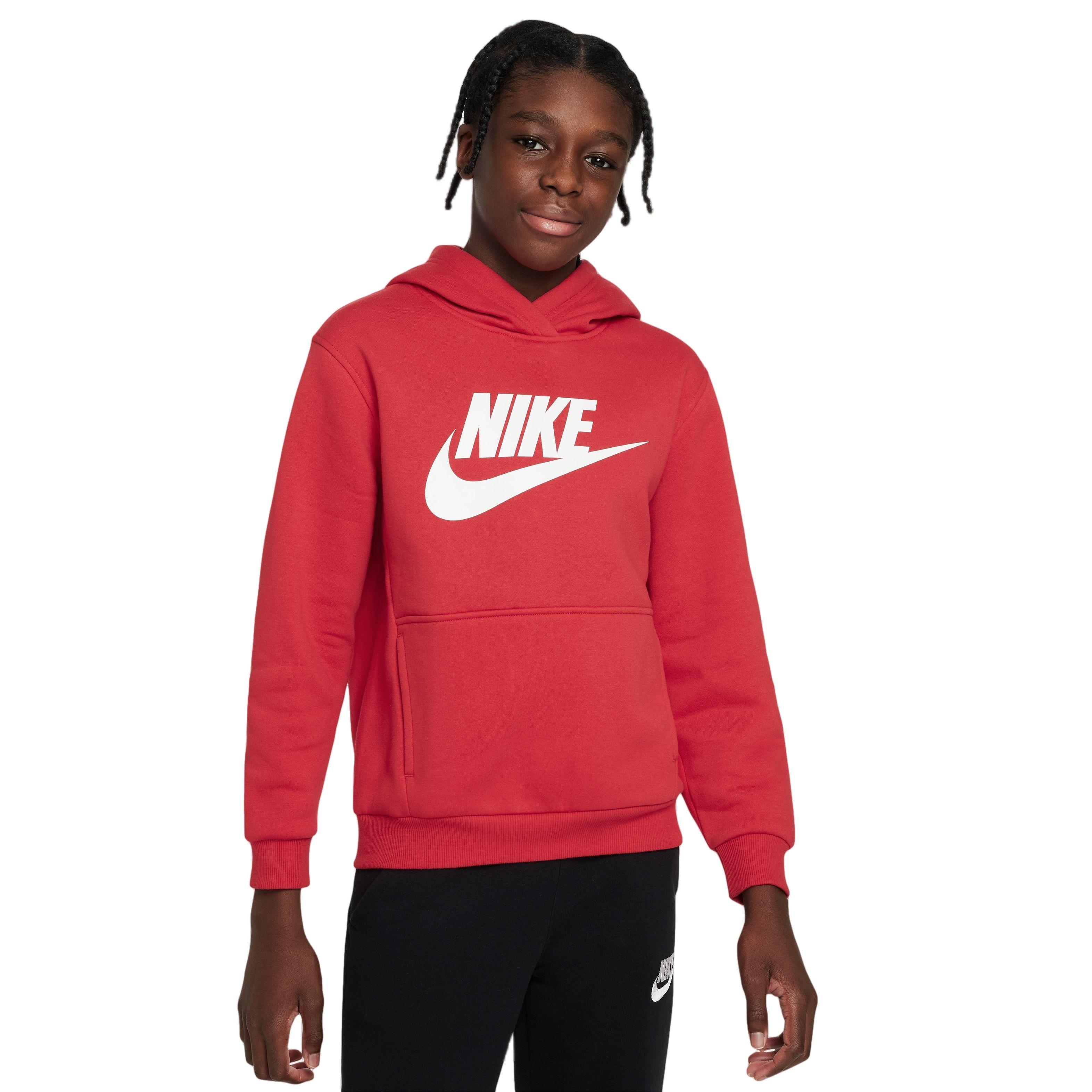 Nike club shop fleece hoodie red