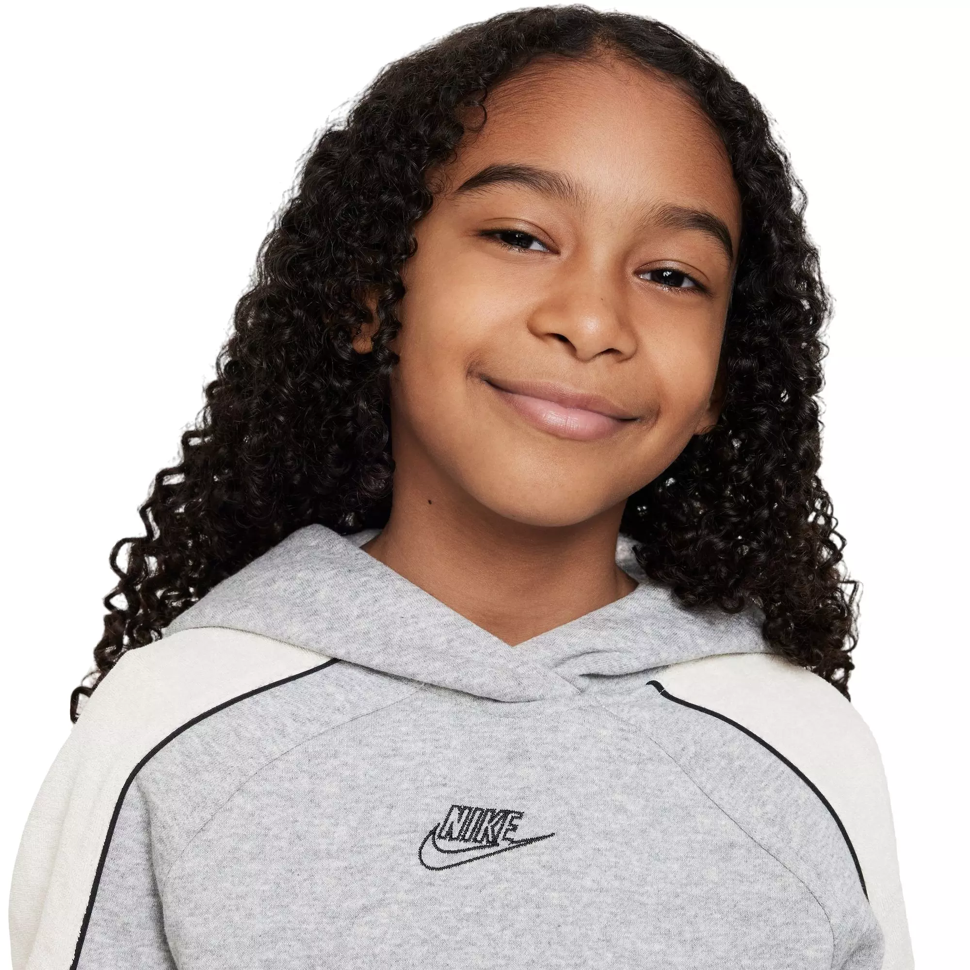 Nike Big Boys' Sportswear Amplify Hoodie - GREY/WHITE