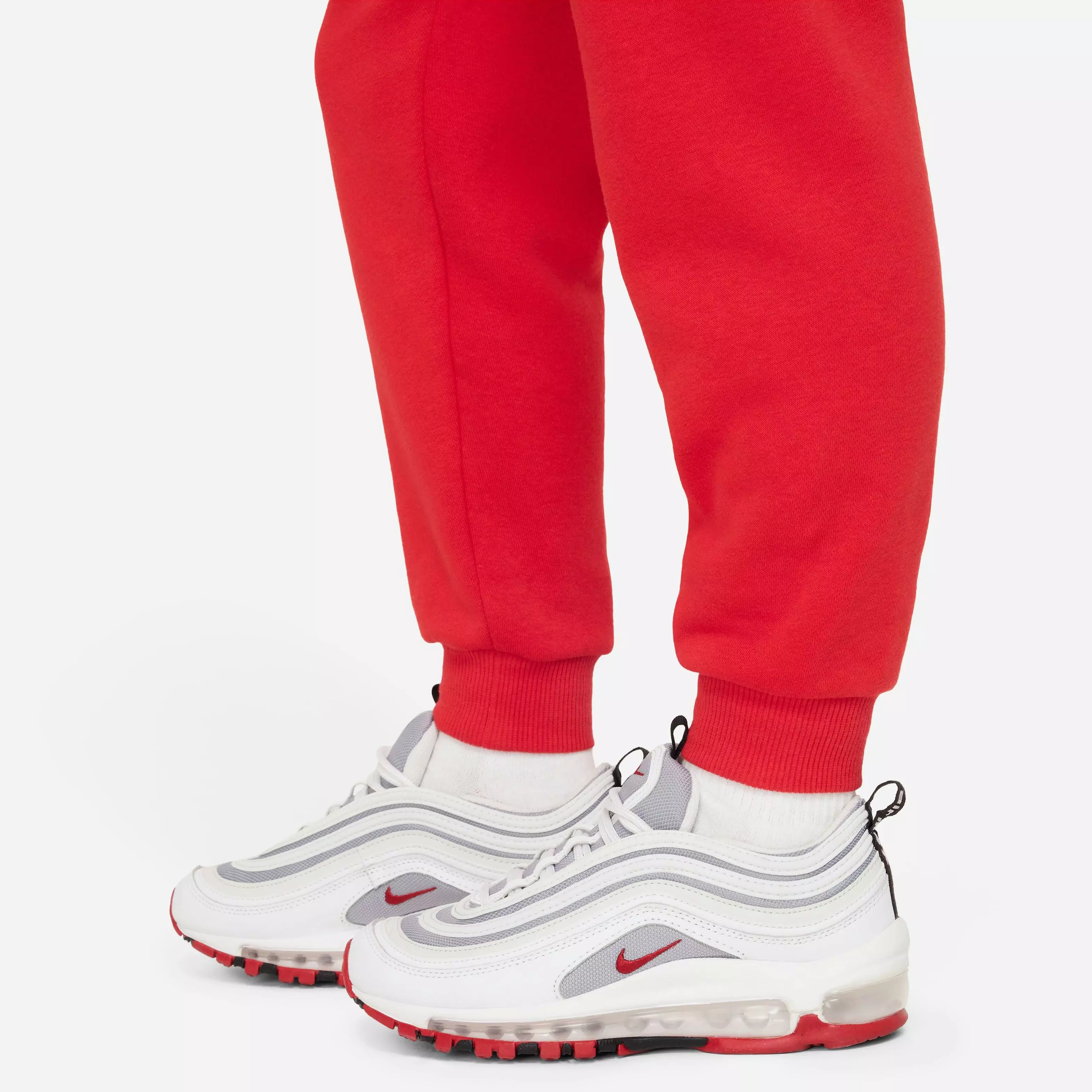 Nike Big Kids' Sportswear Club Fleece Joggers-Red/White - RED/WHITE