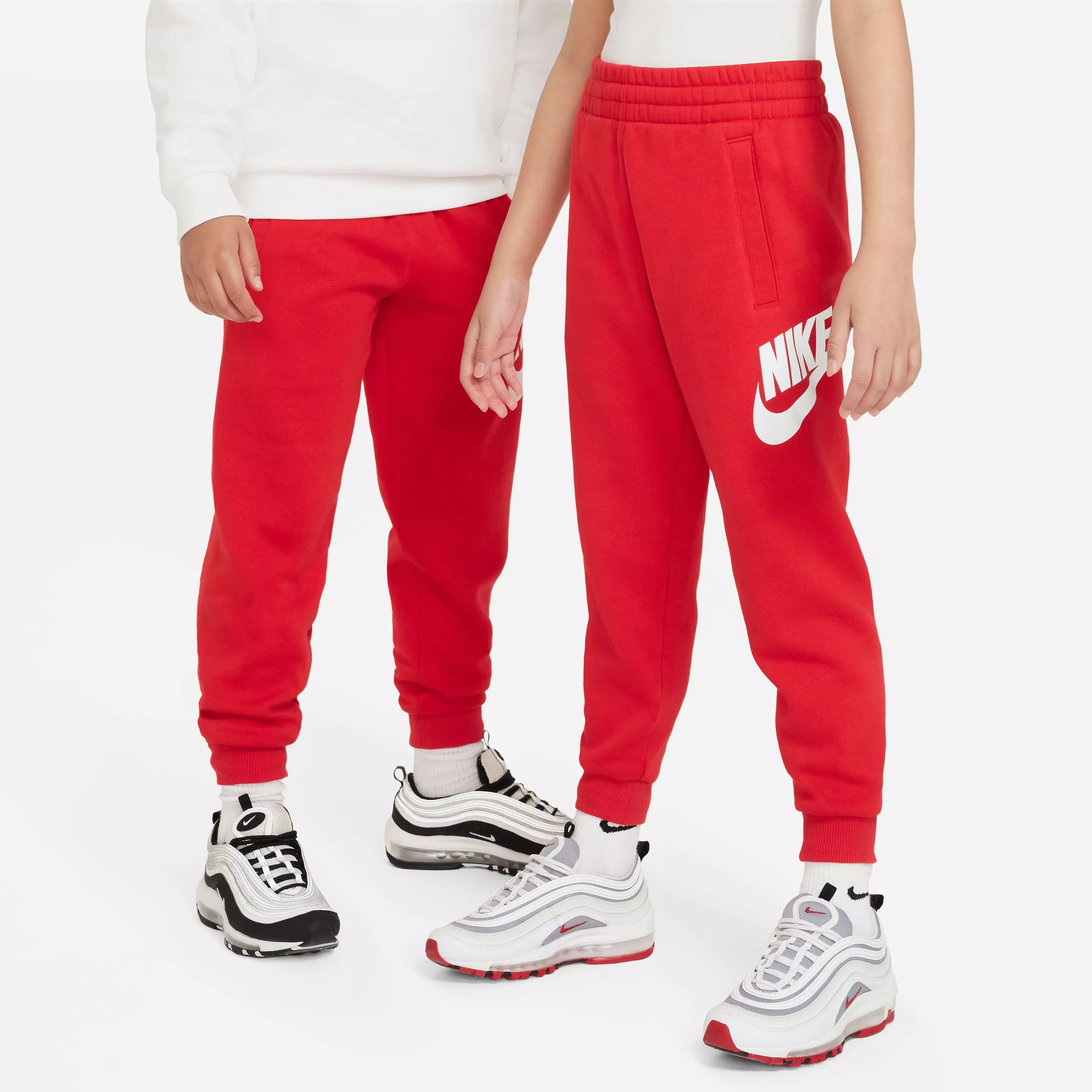 Nike Big Kids' Sportswear Club Fleece Joggers-Red/White - RED/WHITE