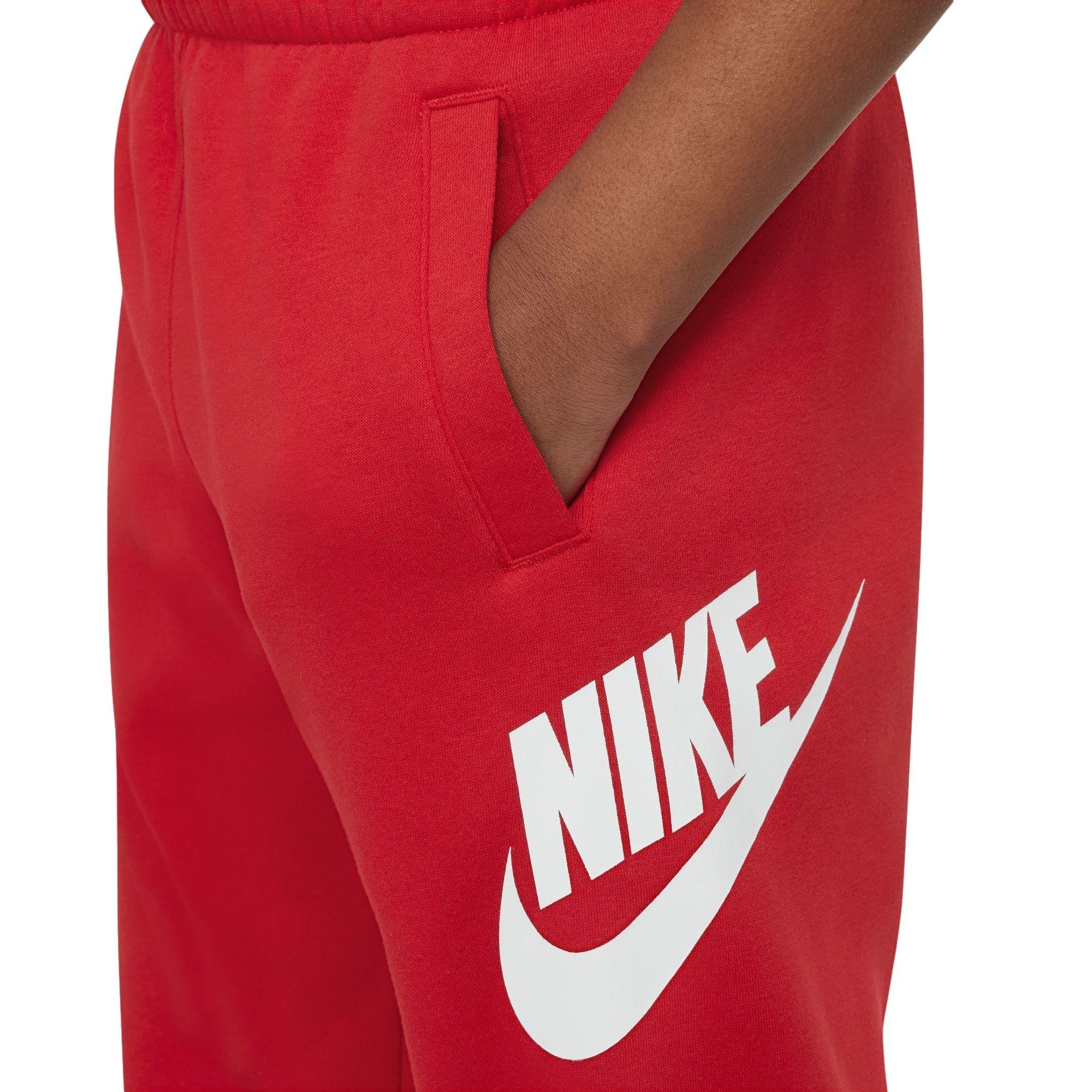 Nike Sportswear Club Fleece Big Kids' Red/White Joggers