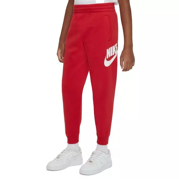 Nike Big Kids\' Sportswear Club Fleece Joggers -Red/White View 1
