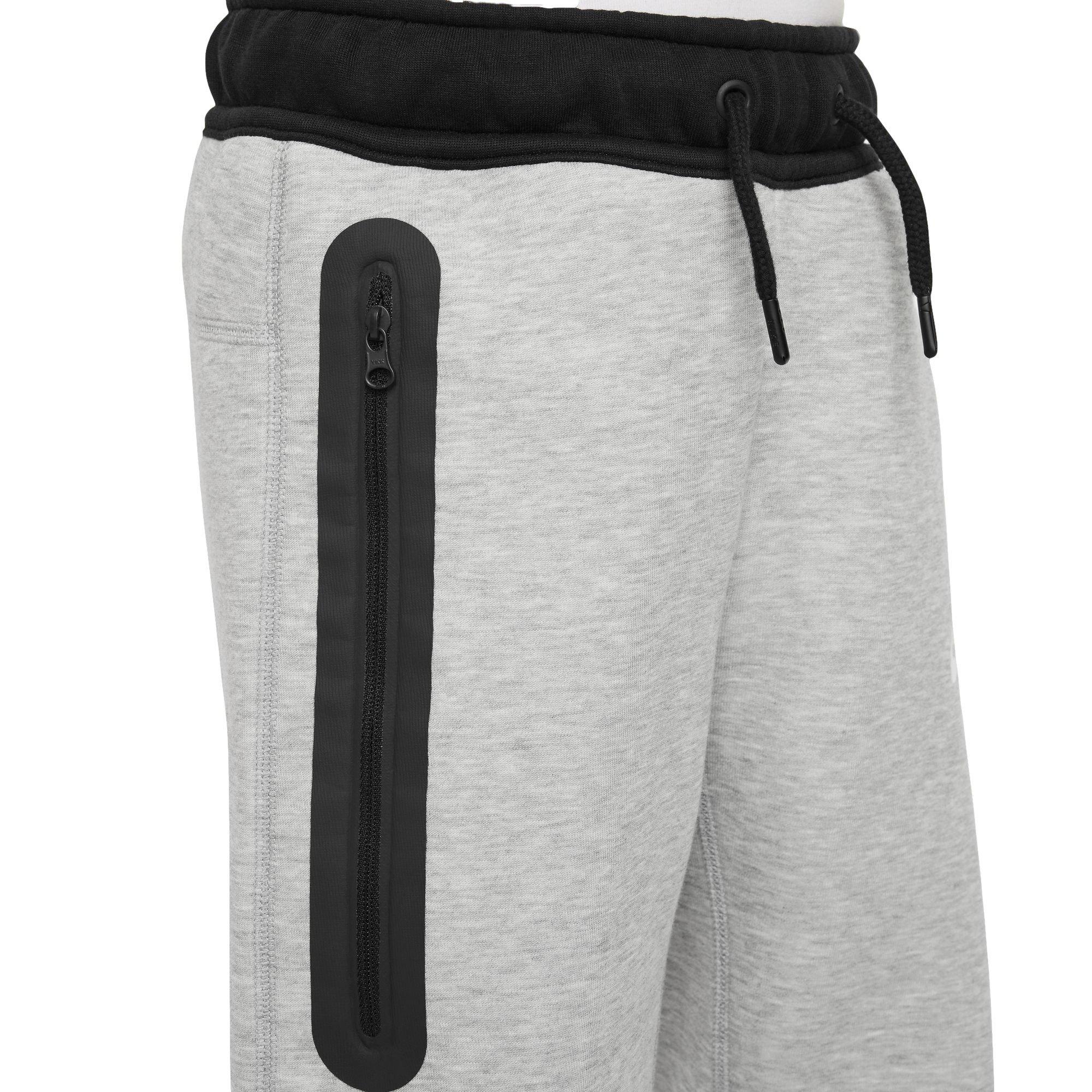 Nike Big Boys' Sportswear Tech Fleece Pants-Grey/Black/White - GREY/BLACK/WHITE Thumbnail View 4