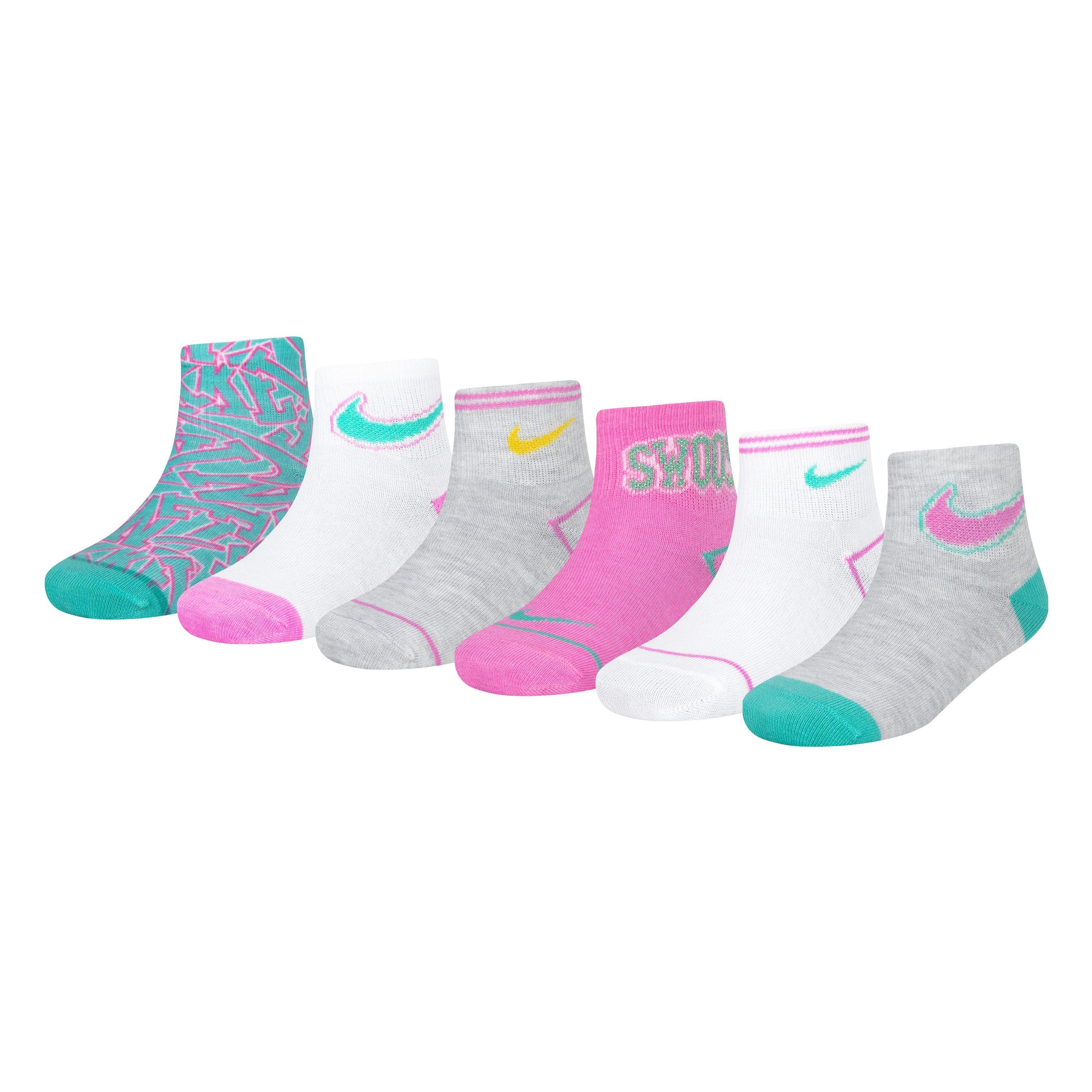 White nike socks with pink clearance swoosh