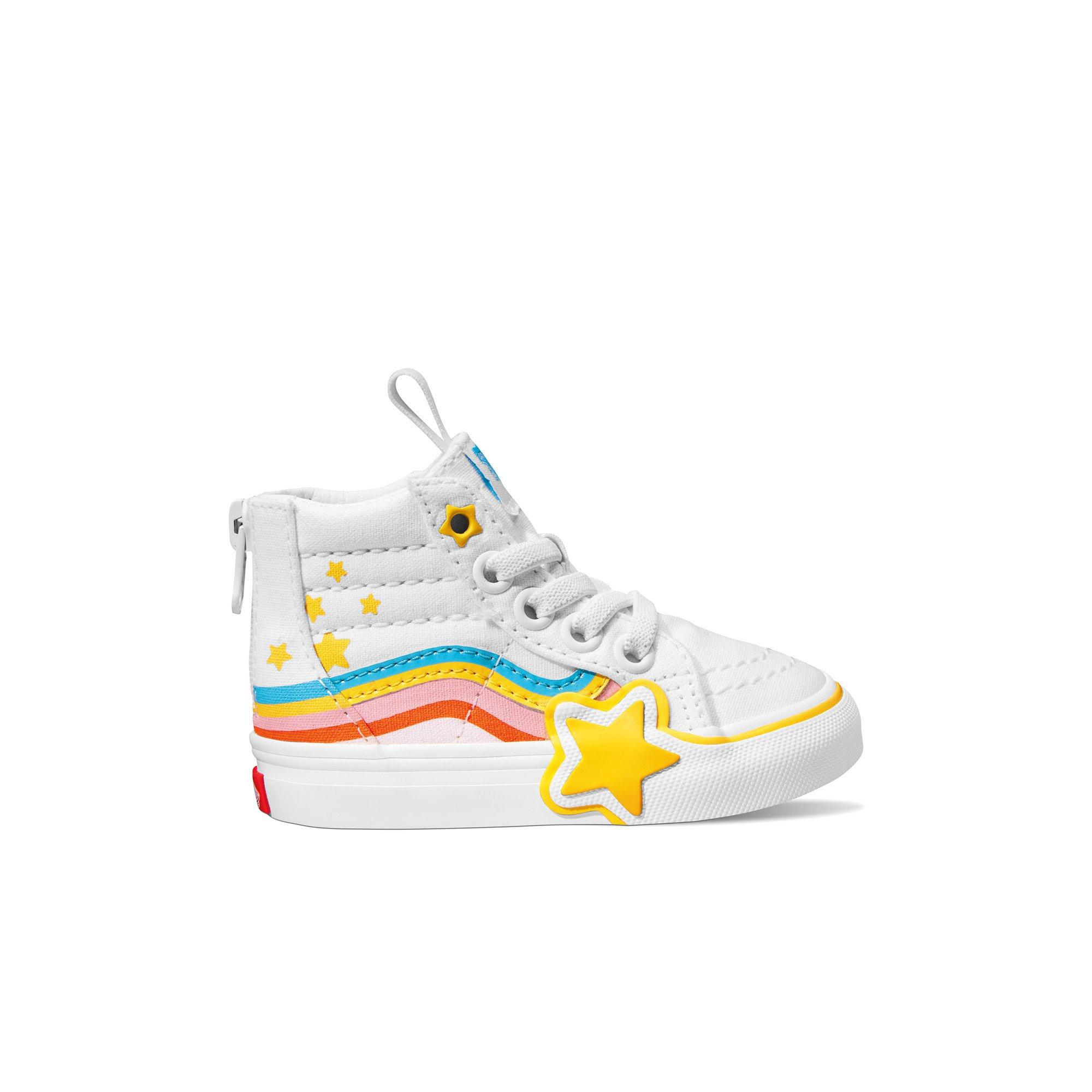 Vans Sk8 Hi Zip Rainbow Star Toddler Girls Shoe Hibbett