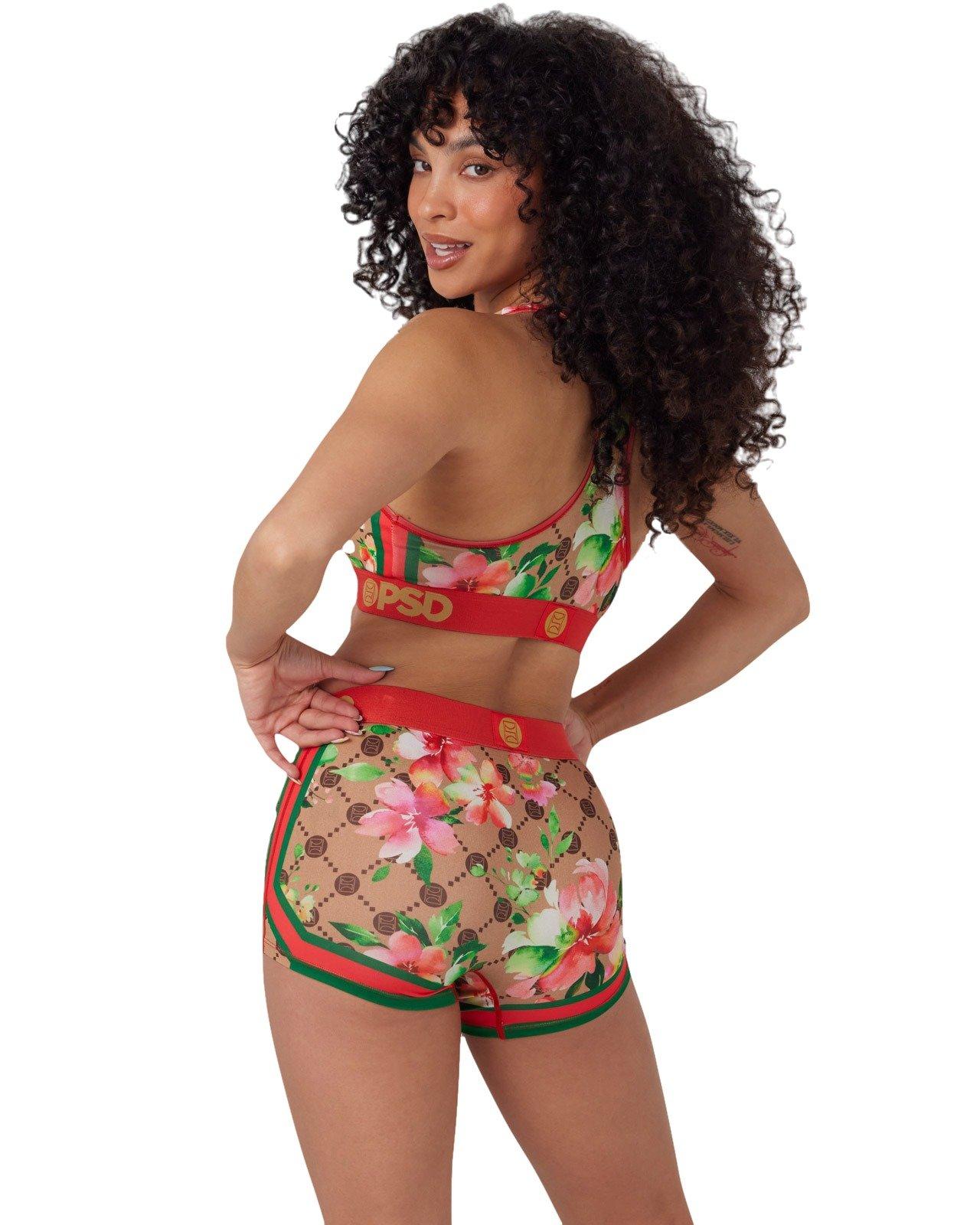PSD Women's Lavish Floral Sports Bra - RED Thumbnail View 2