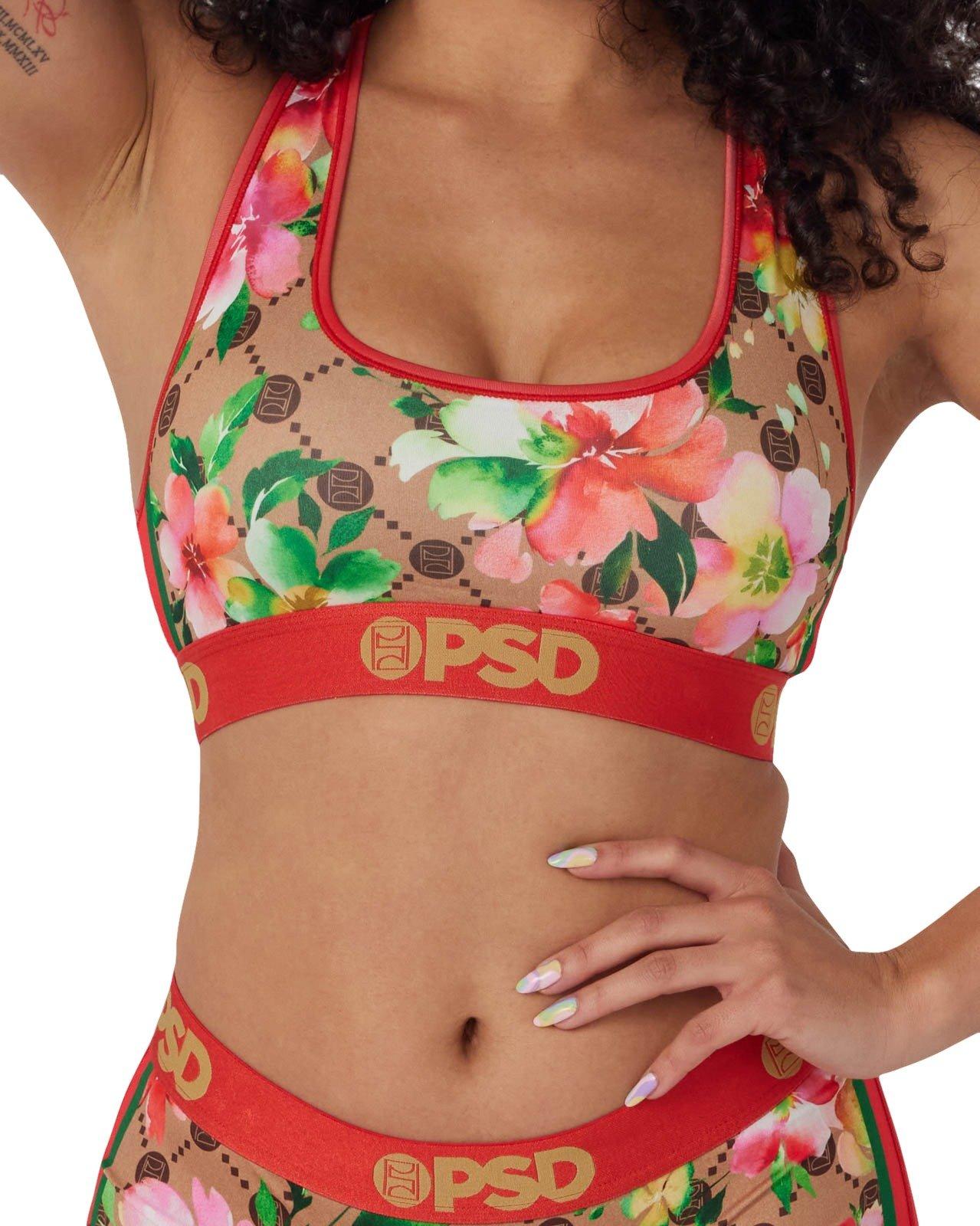 PSD Women's Lavish Floral Sports Bra - RED Thumbnail View 3