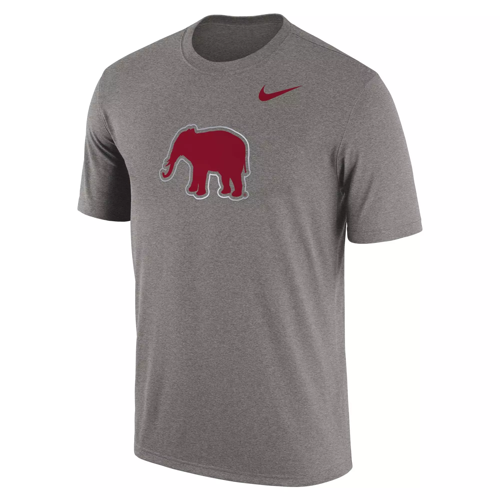 Nike Men's Alabama Crimson Tide Authentic Short Sleeve Top - HEATHER/GREY