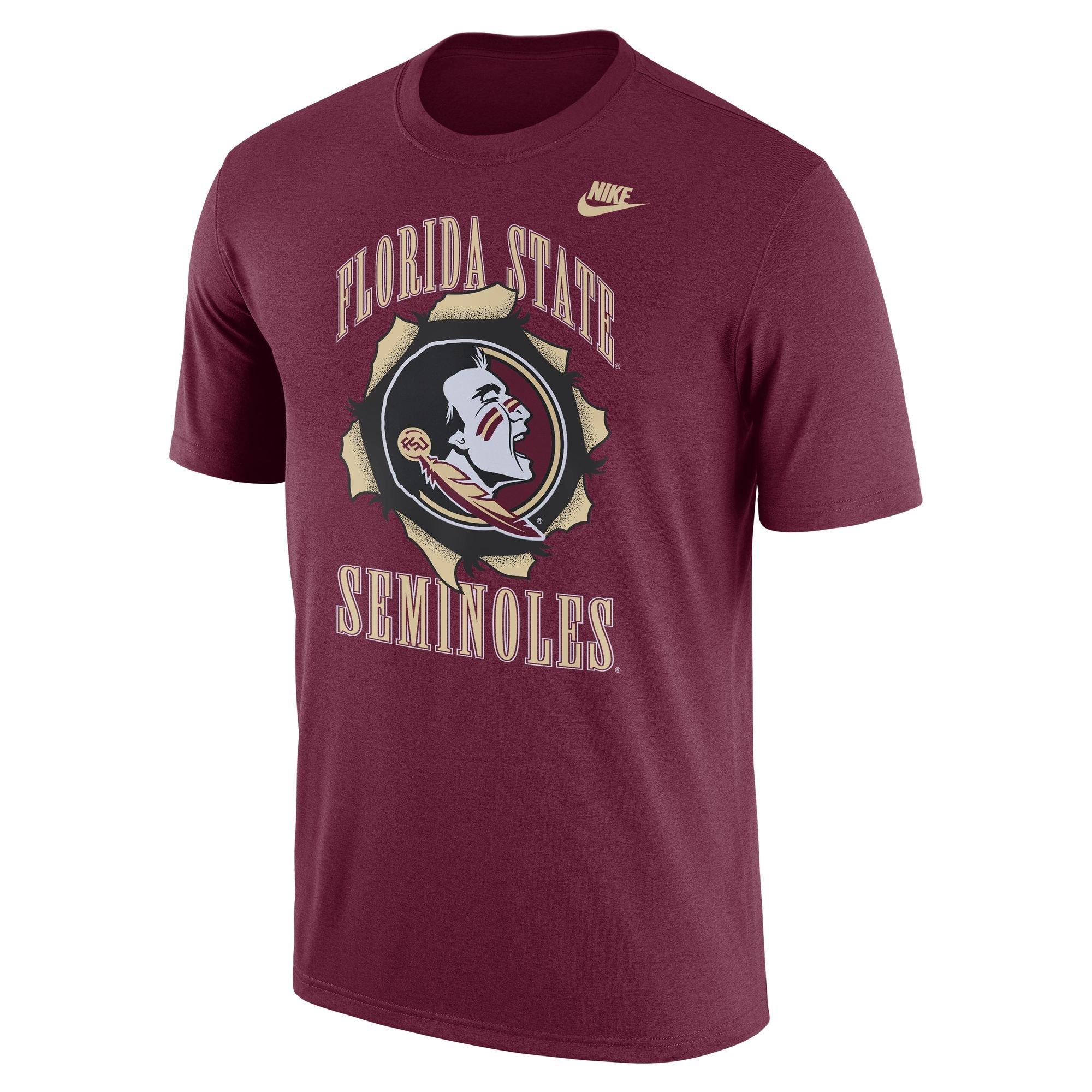 Nike Men's Florida State Seminoles Back 2 School Short Sleeve Tee - MAROON Thumbnail View 1