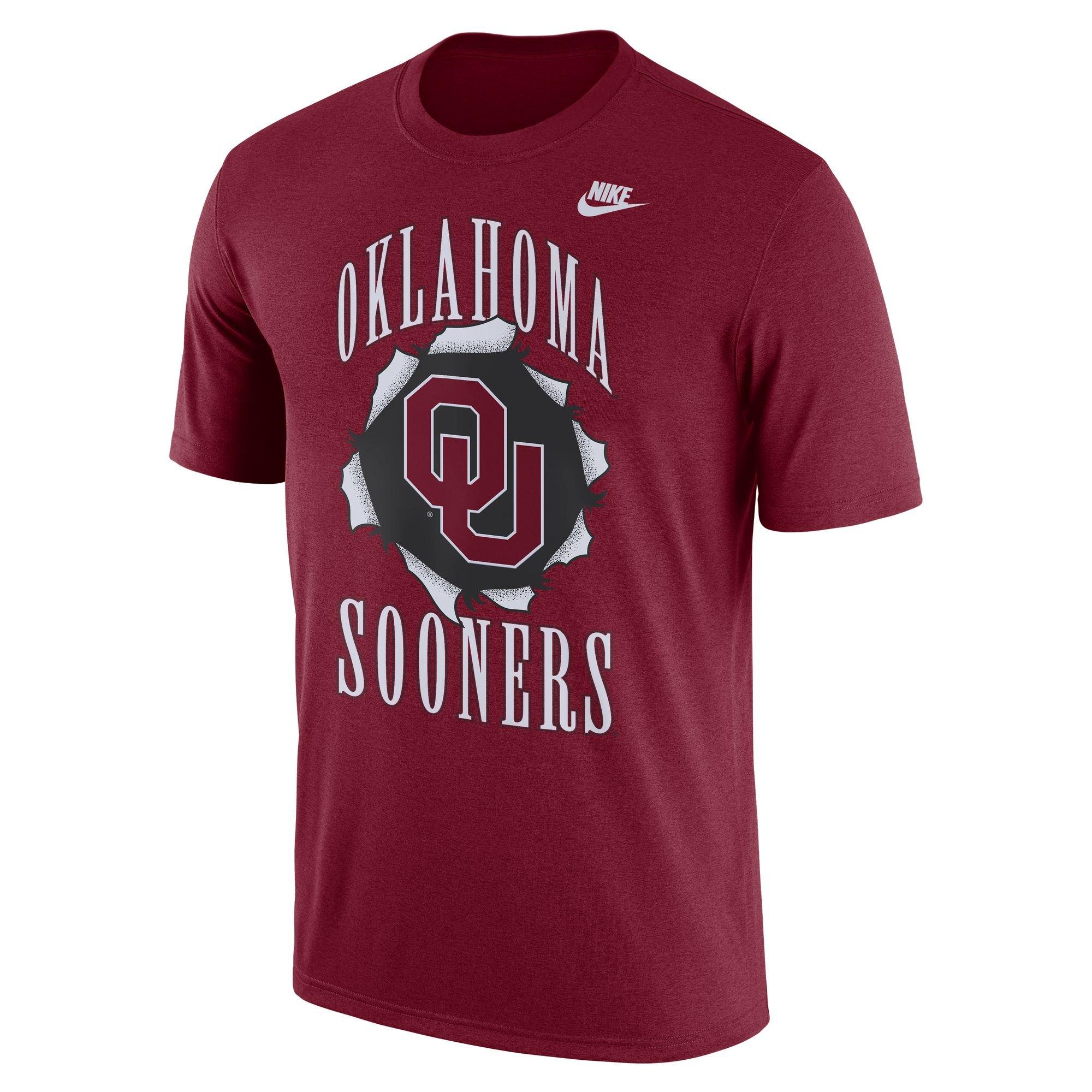 Nike Men's Oklahoma Sooners Back 2 School Short Sleeve Tee - RED Thumbnail View 1