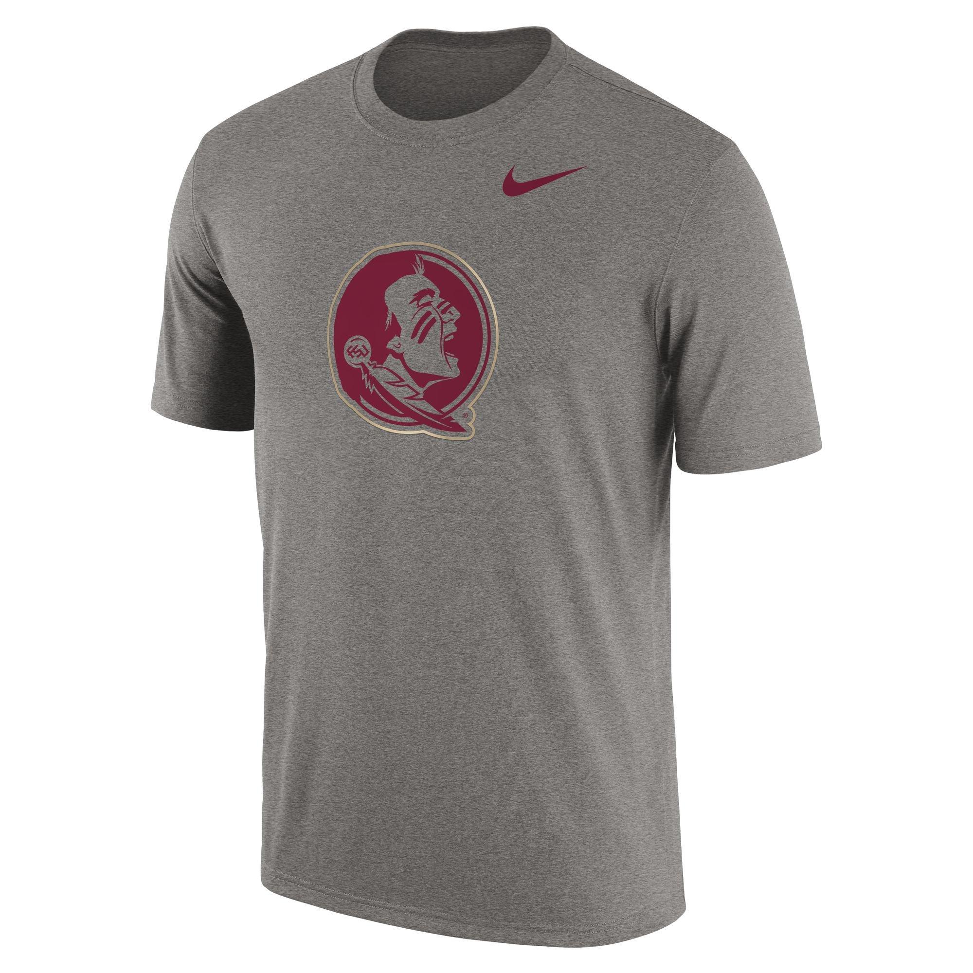 Nike Men's Florida State Seminoles Authentic Short Sleeve Top - HEATHER/GREY Thumbnail View 1