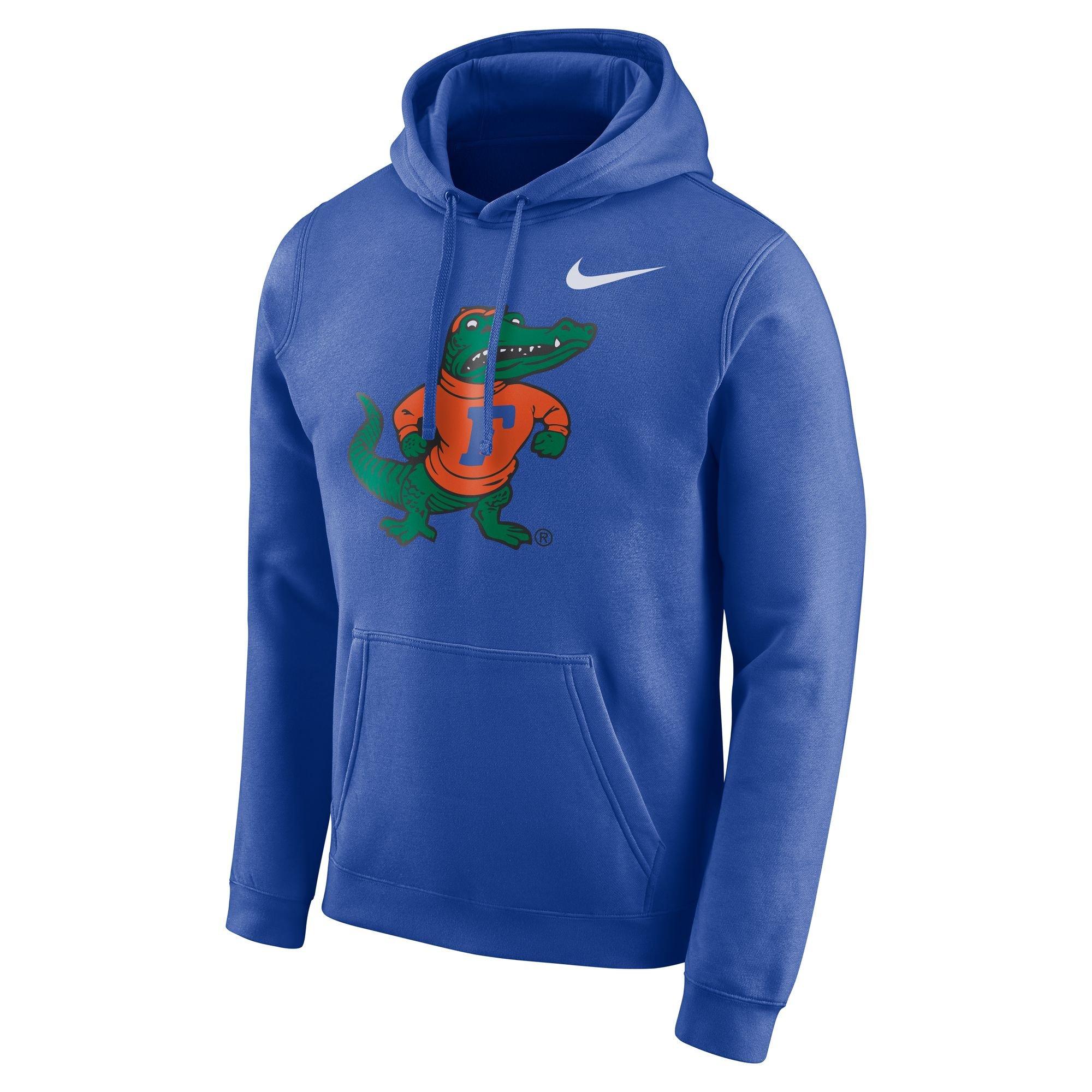 Nike Men's Florida Gators Club Fleece Pullover Hoodie - BLUE Thumbnail View 1