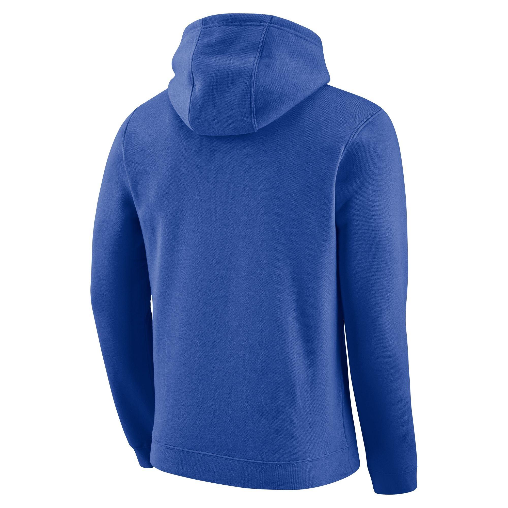 Nike Men's Florida Gators Club Fleece Pullover Hoodie - BLUE Thumbnail View 2