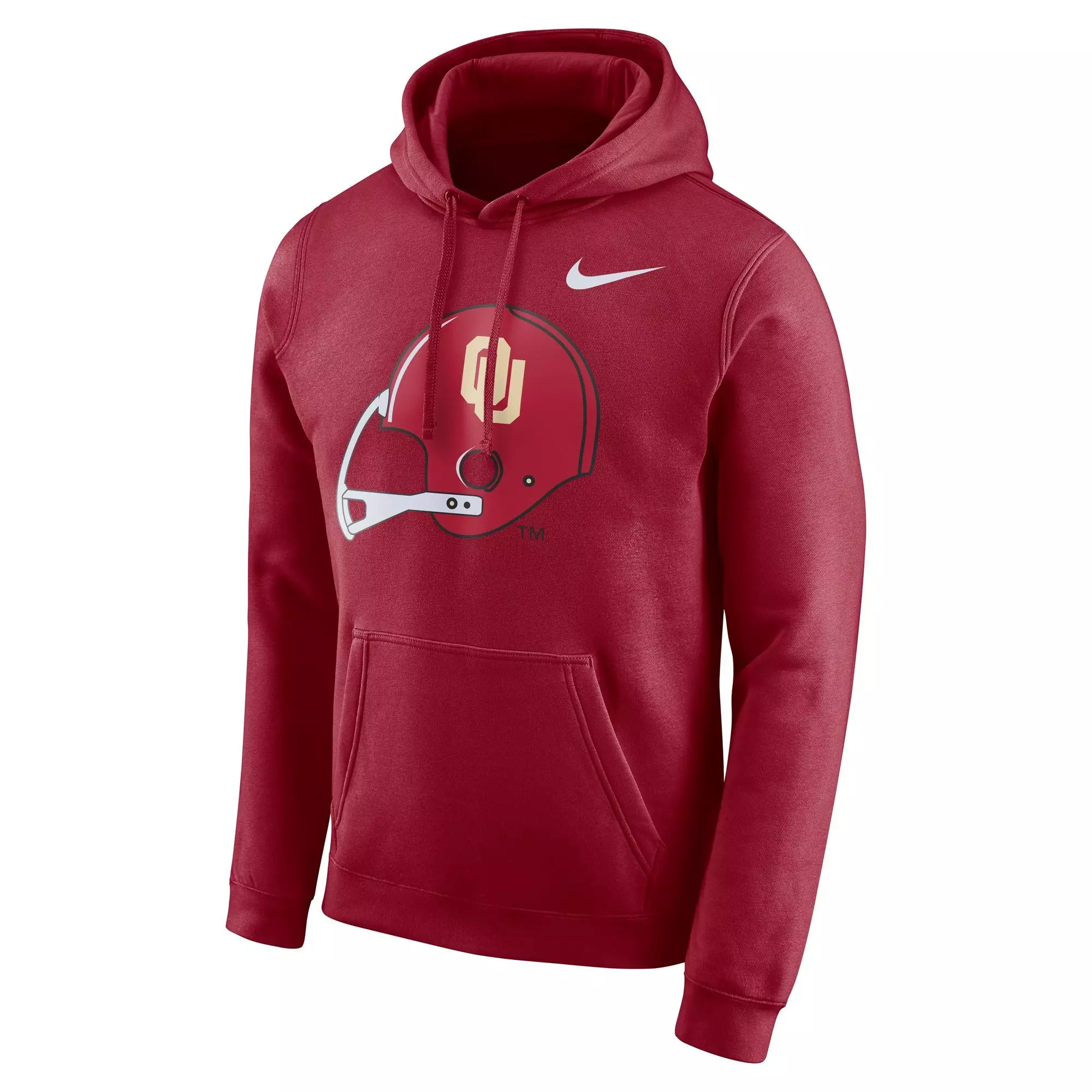 Nike Men's Oklahoma Sooners Club Fleece Pullover Hoodie - RED