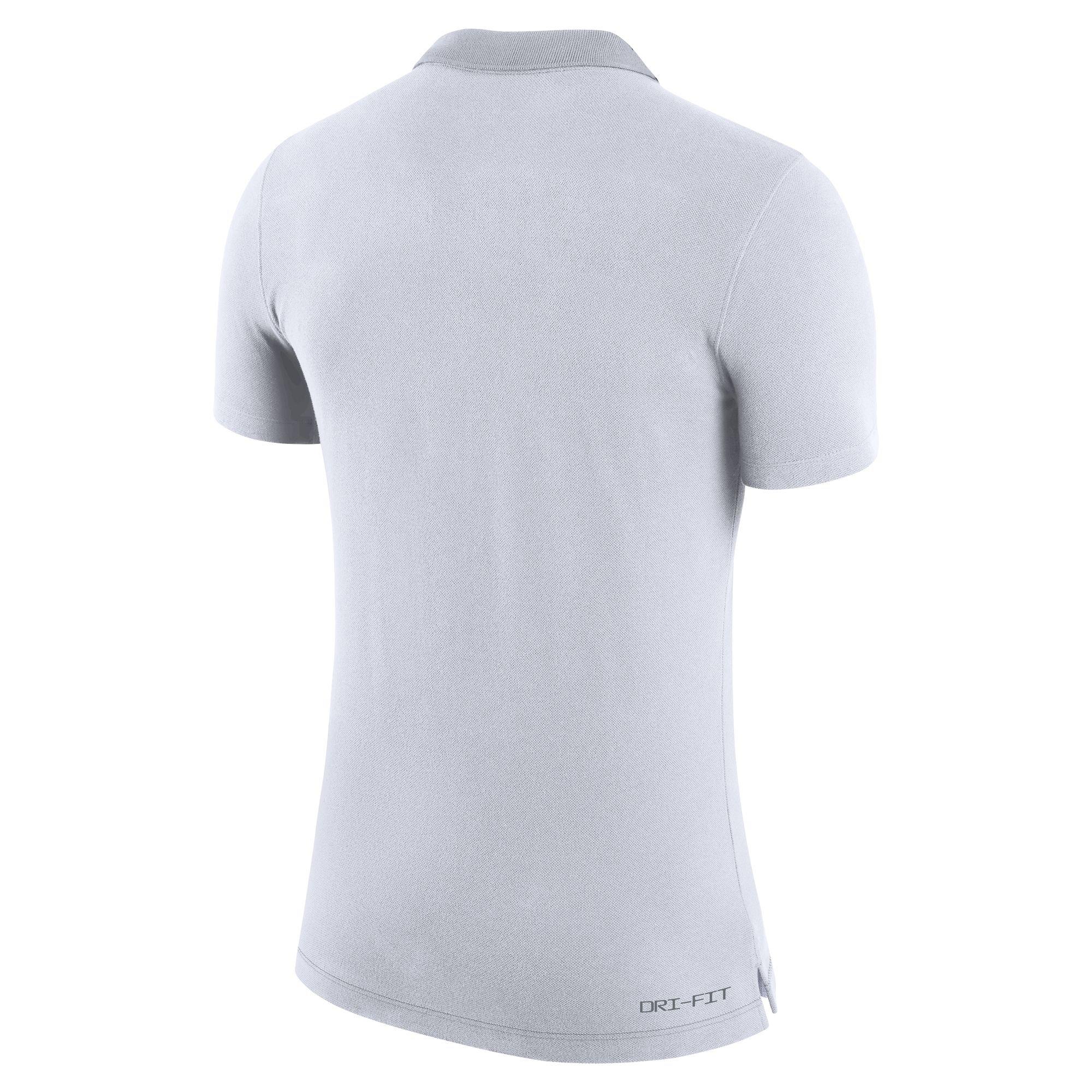 Nike Men's Alabama Crimson Tide Dri-Fit Polo Top - WHITE Thumbnail View 2