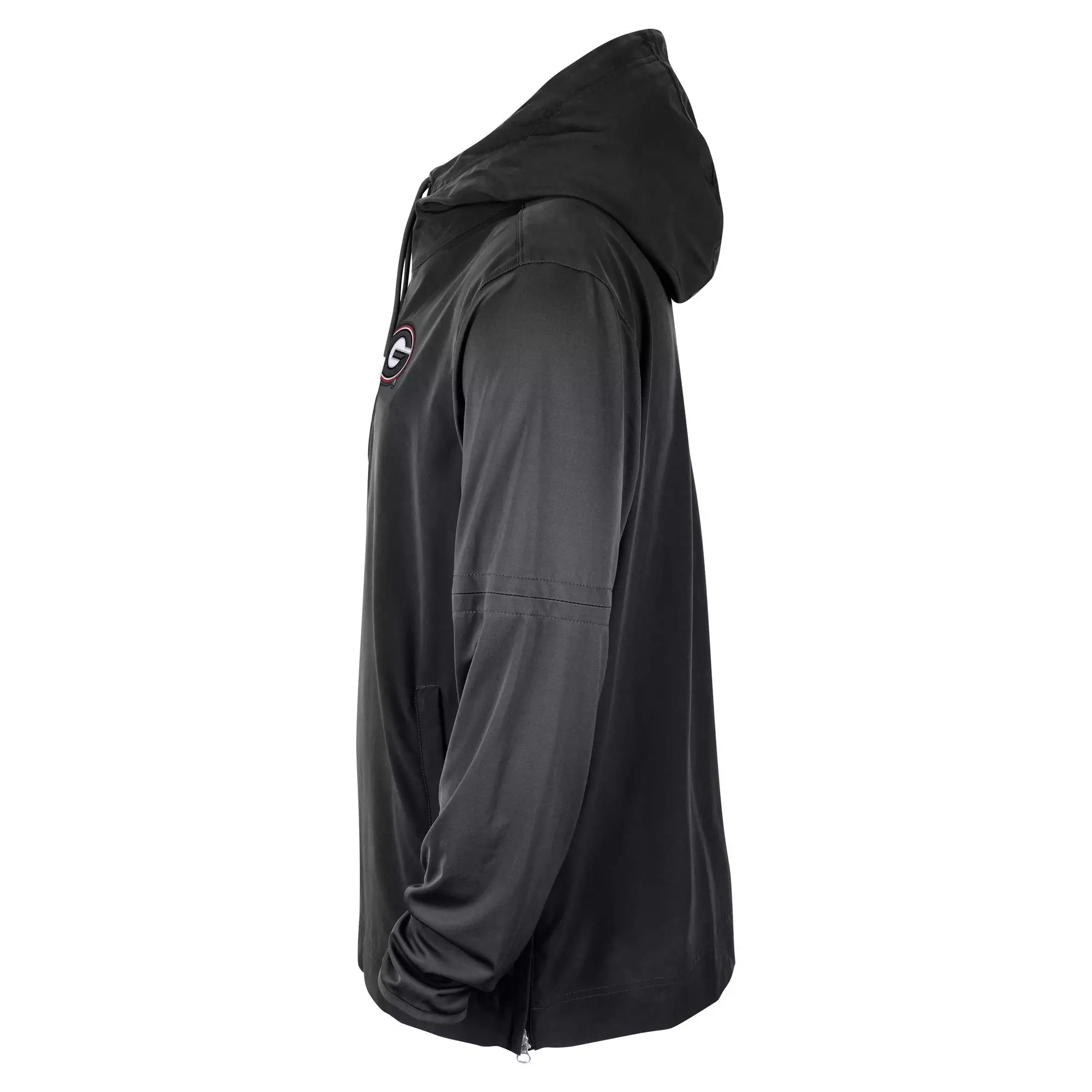Nike Men's Georgia Bulldogs Lightweight Coaches Fleece Quarter-Zip Jacket - BLACK