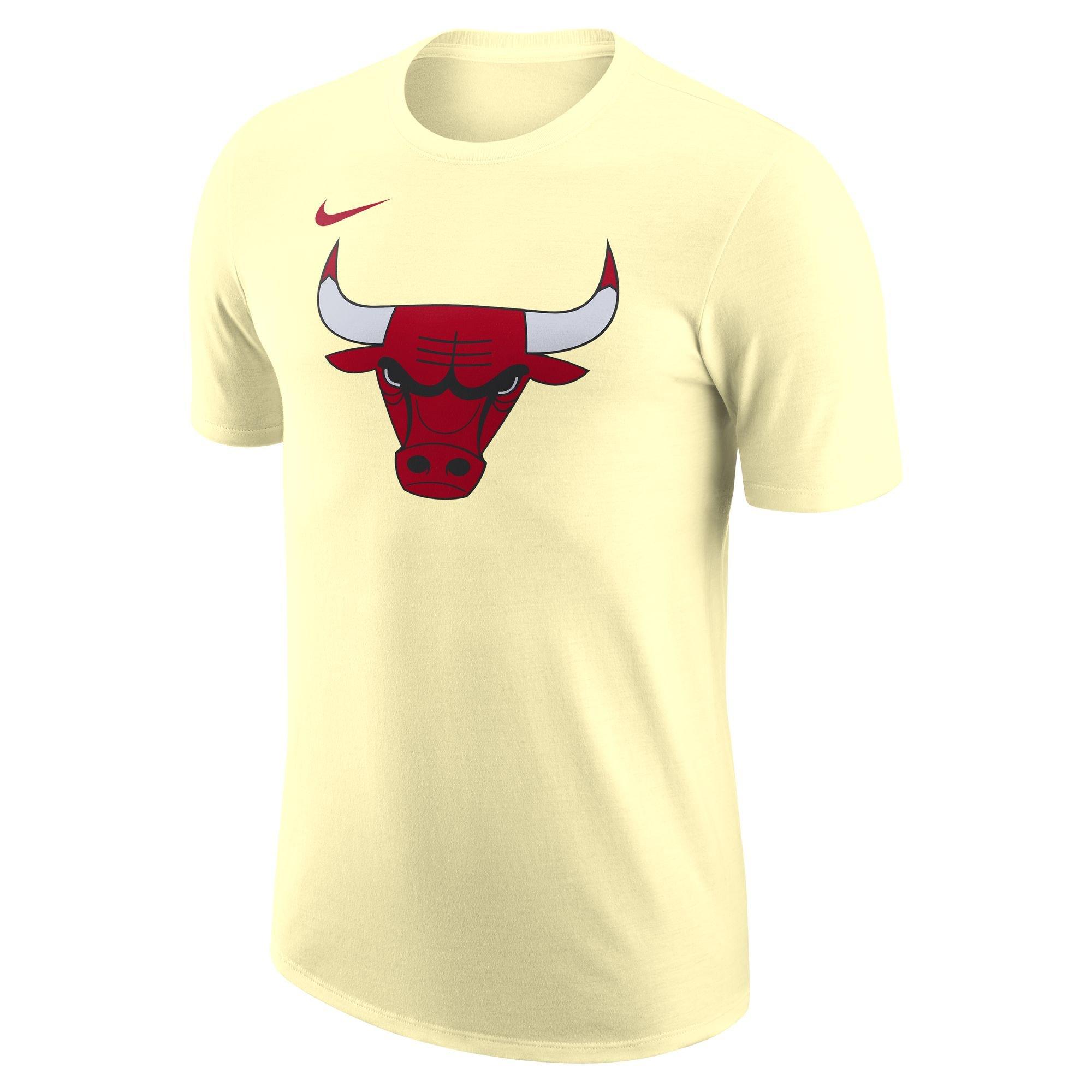 Nike Men's Chicago Bulls 2023 Logo Short Sleeve Tee - CREAM Thumbnail View 1