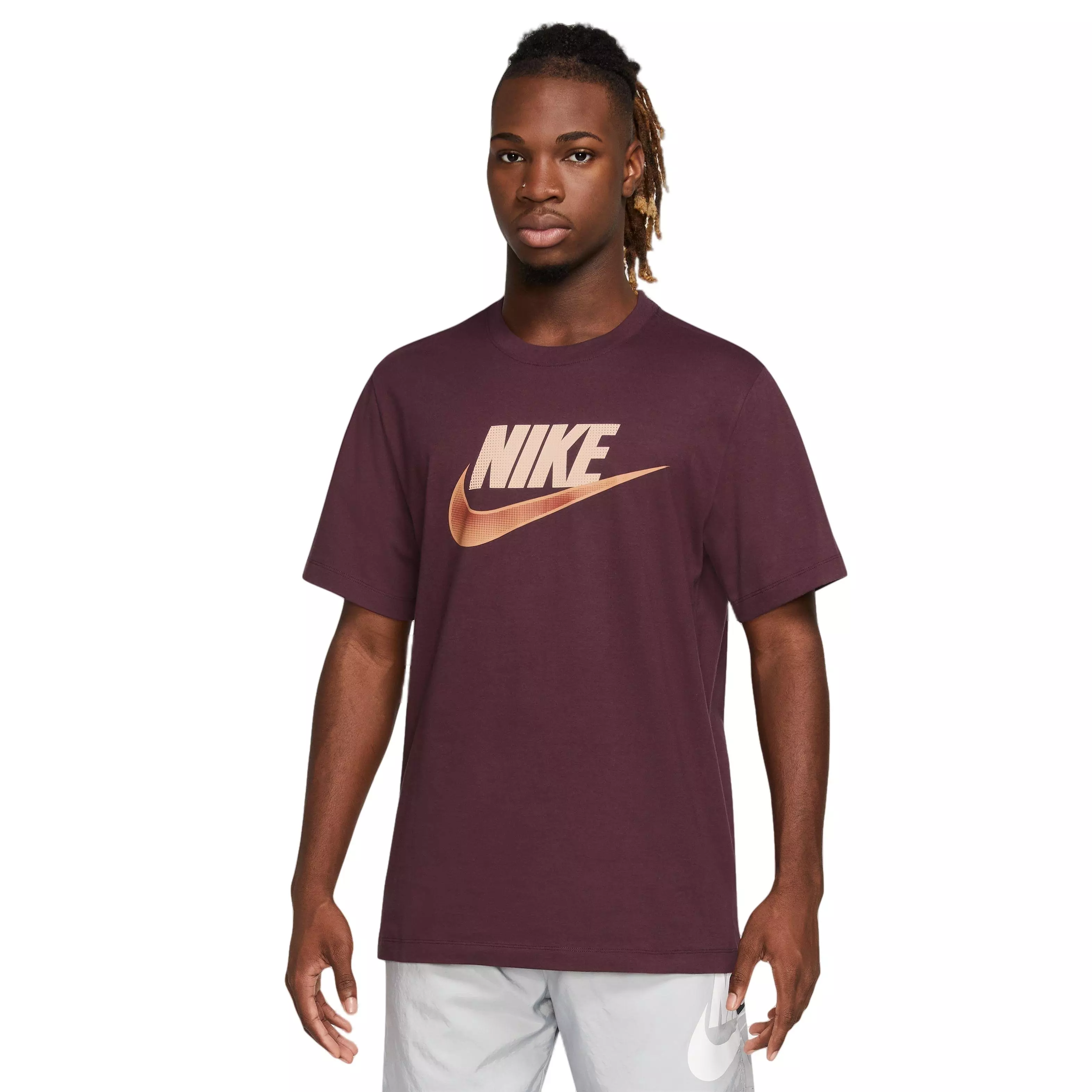 Nike Men's Sportswear Futura Tee-Maroon - MAROON