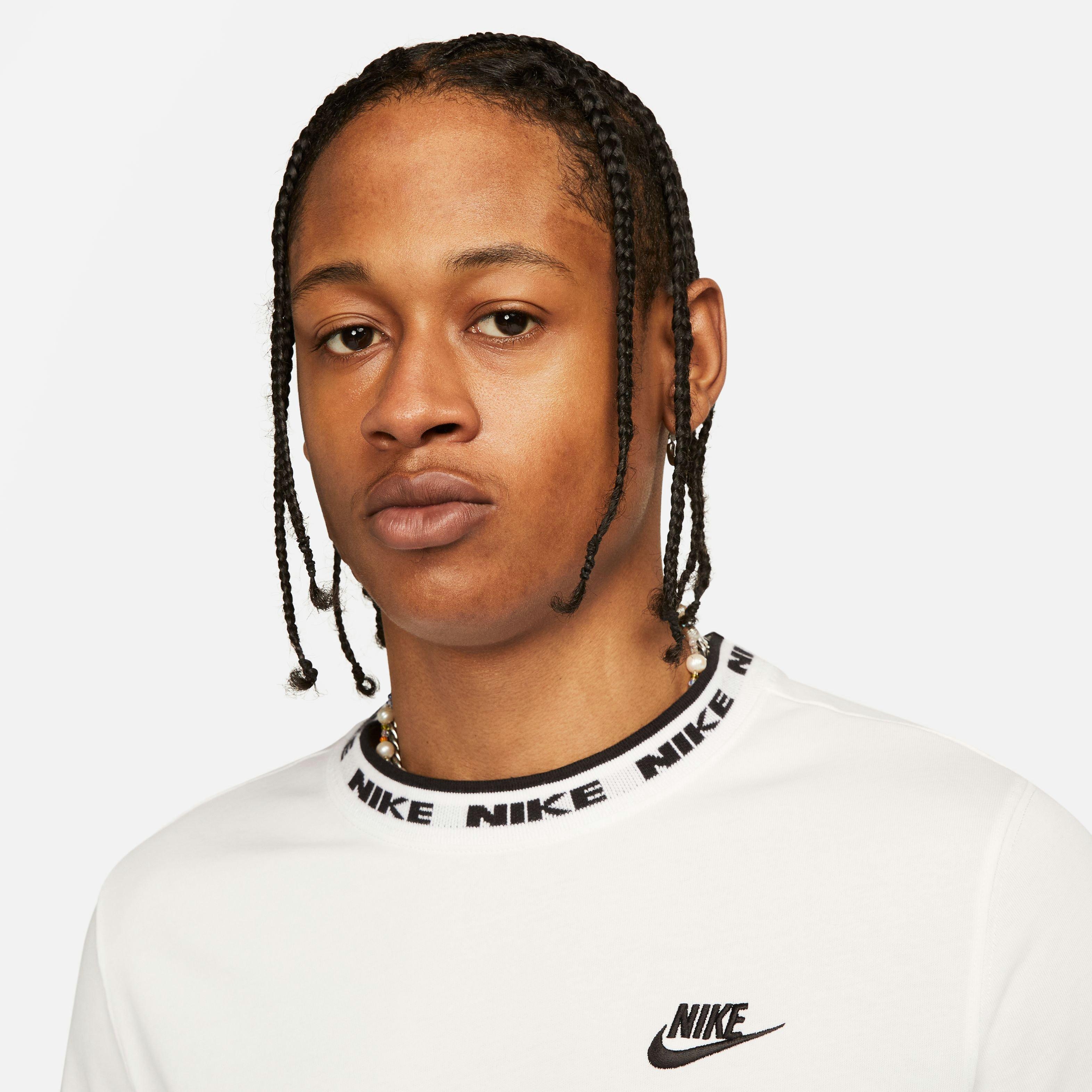 Nike Men's Club LBR Tee - White - WHITE Thumbnail View 5
