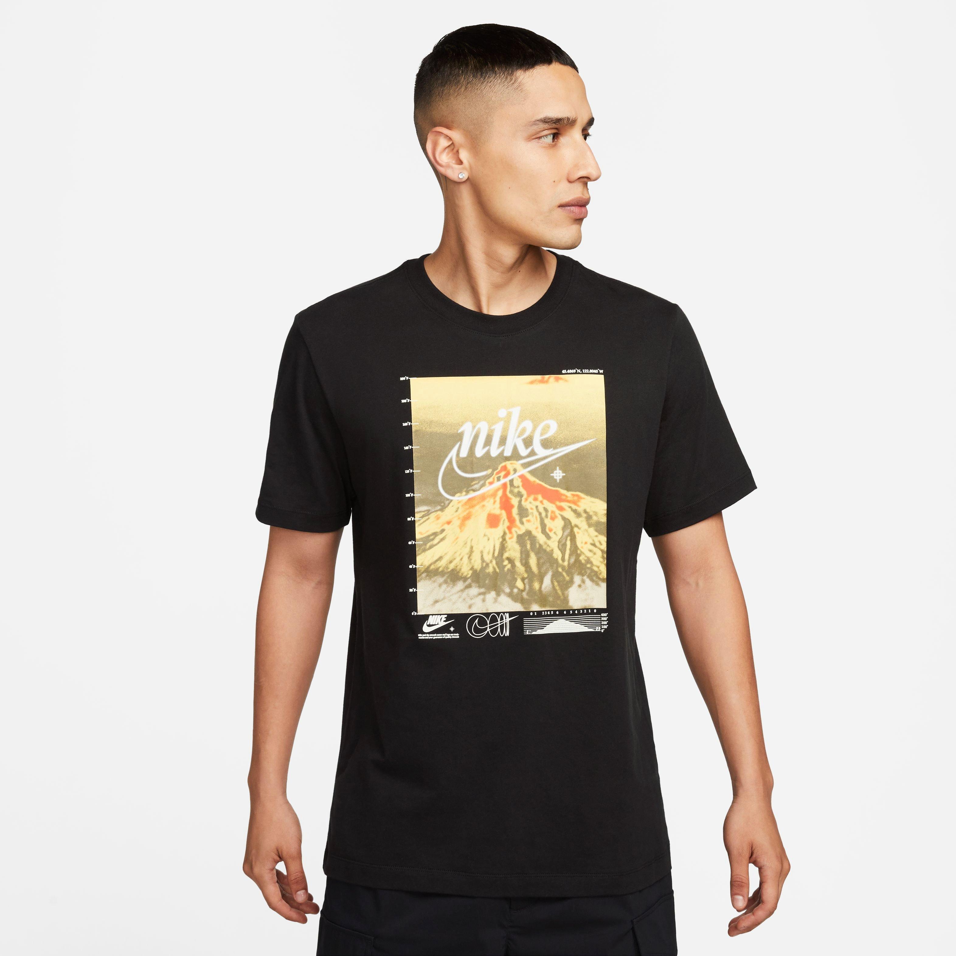 Nike Men's Mountain Photo Tee - Black - BLACK Thumbnail View 6