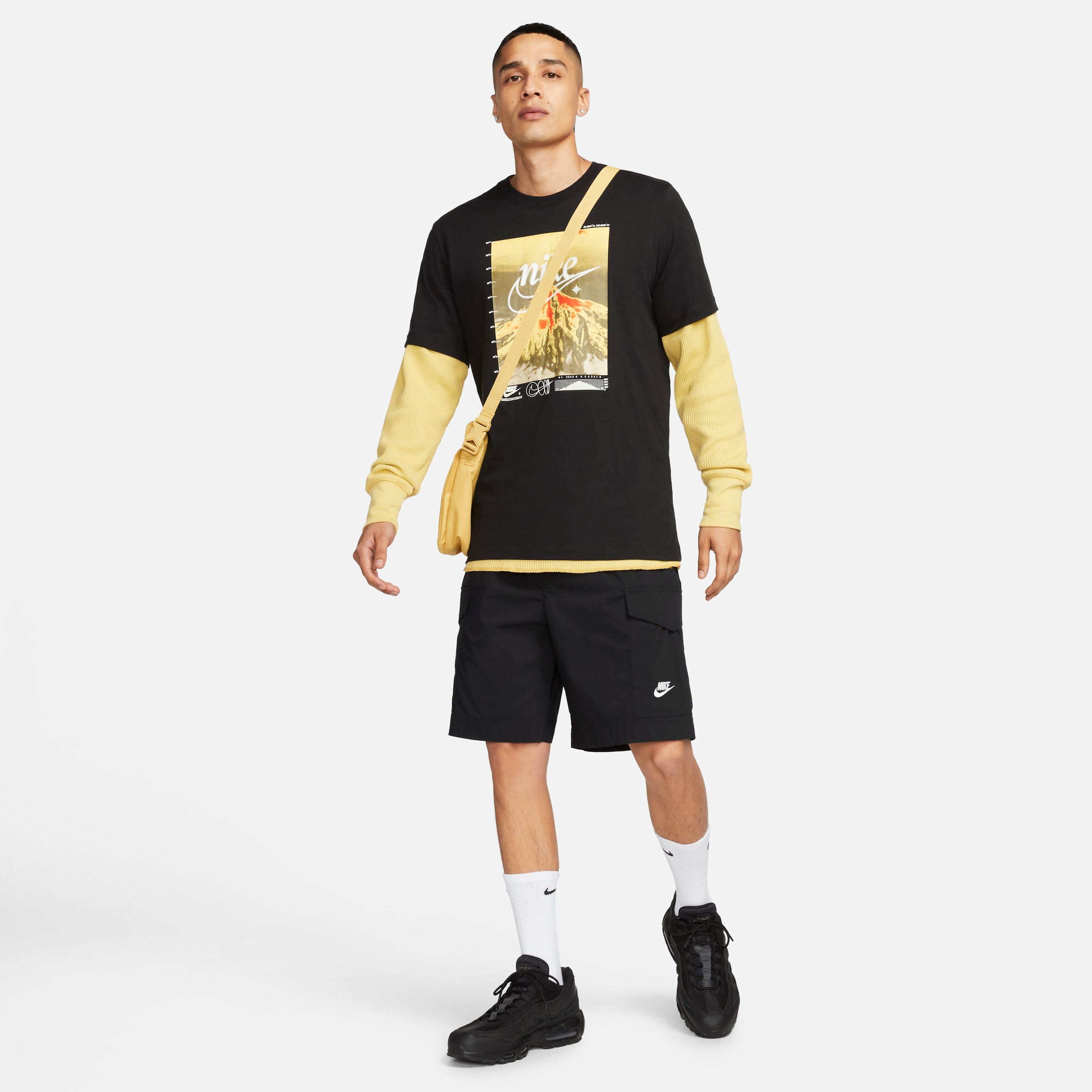 Nike Men's Mountain Photo Tee - Black - BLACK Thumbnail View 8