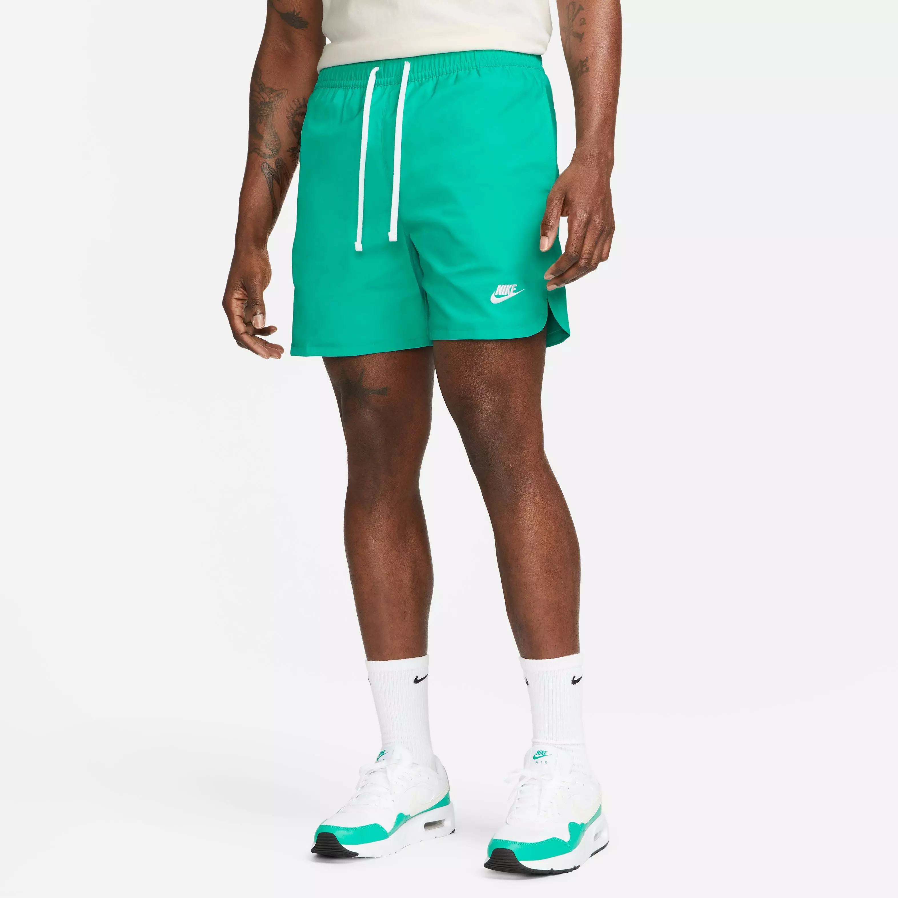 Nike Men's Sportswear Sport Essentials Woven Lined Flow Shorts-Jade - JADE