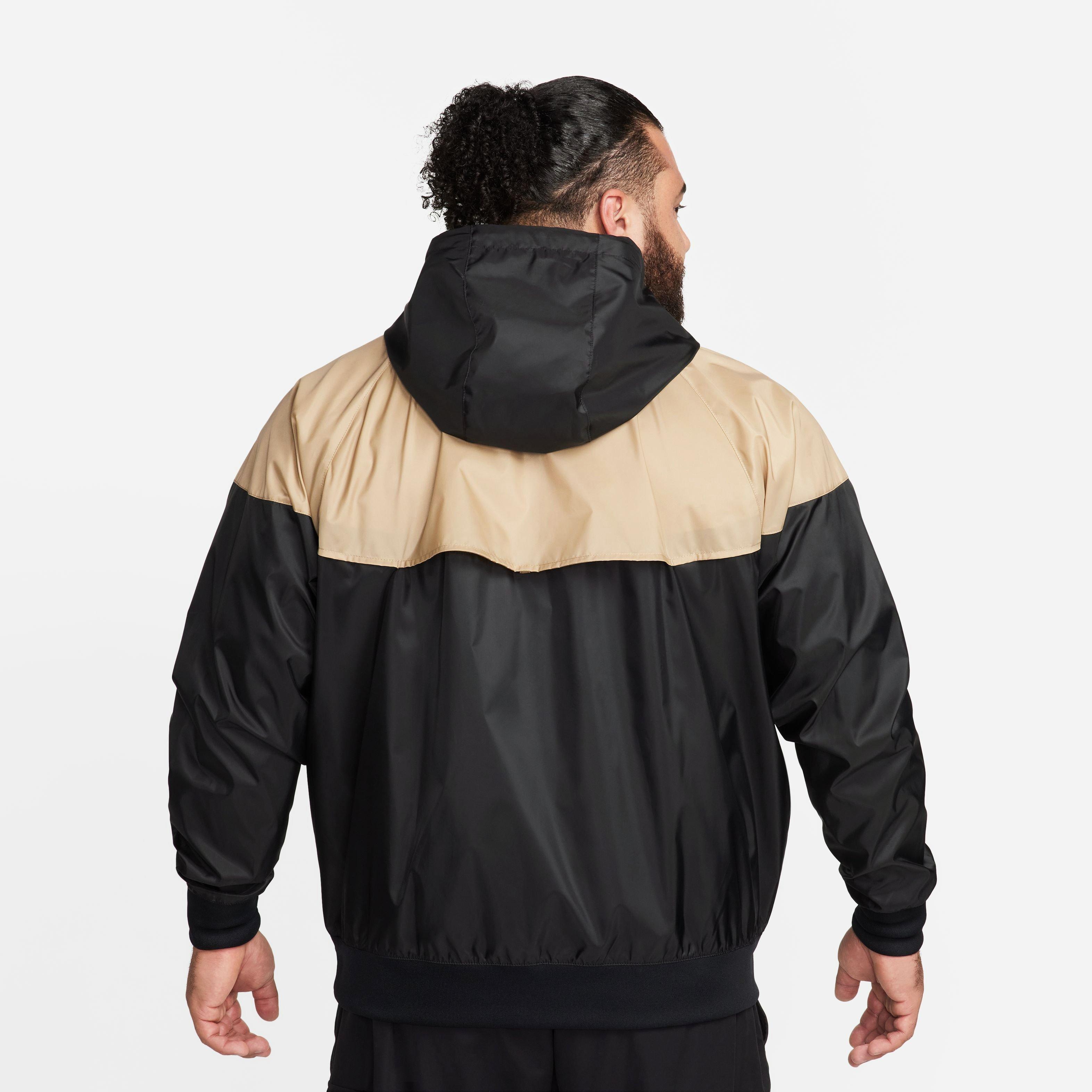 Nike Men's Woven Windrunner Hooded Jacket - Black/Khaki