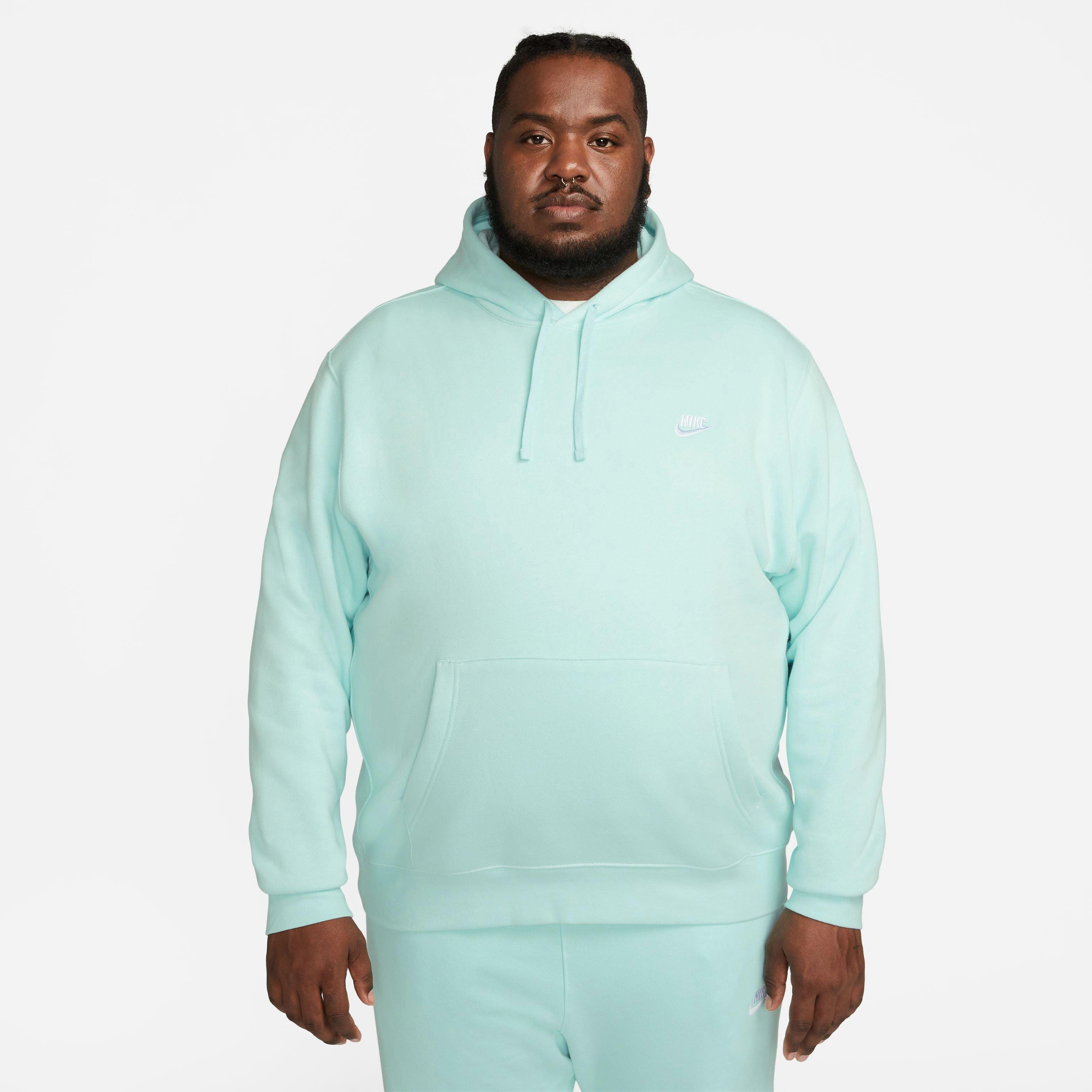 Nike Men's Sportswear Club Fleece Pullover Hoodie-Jade - JADE Thumbnail View 8