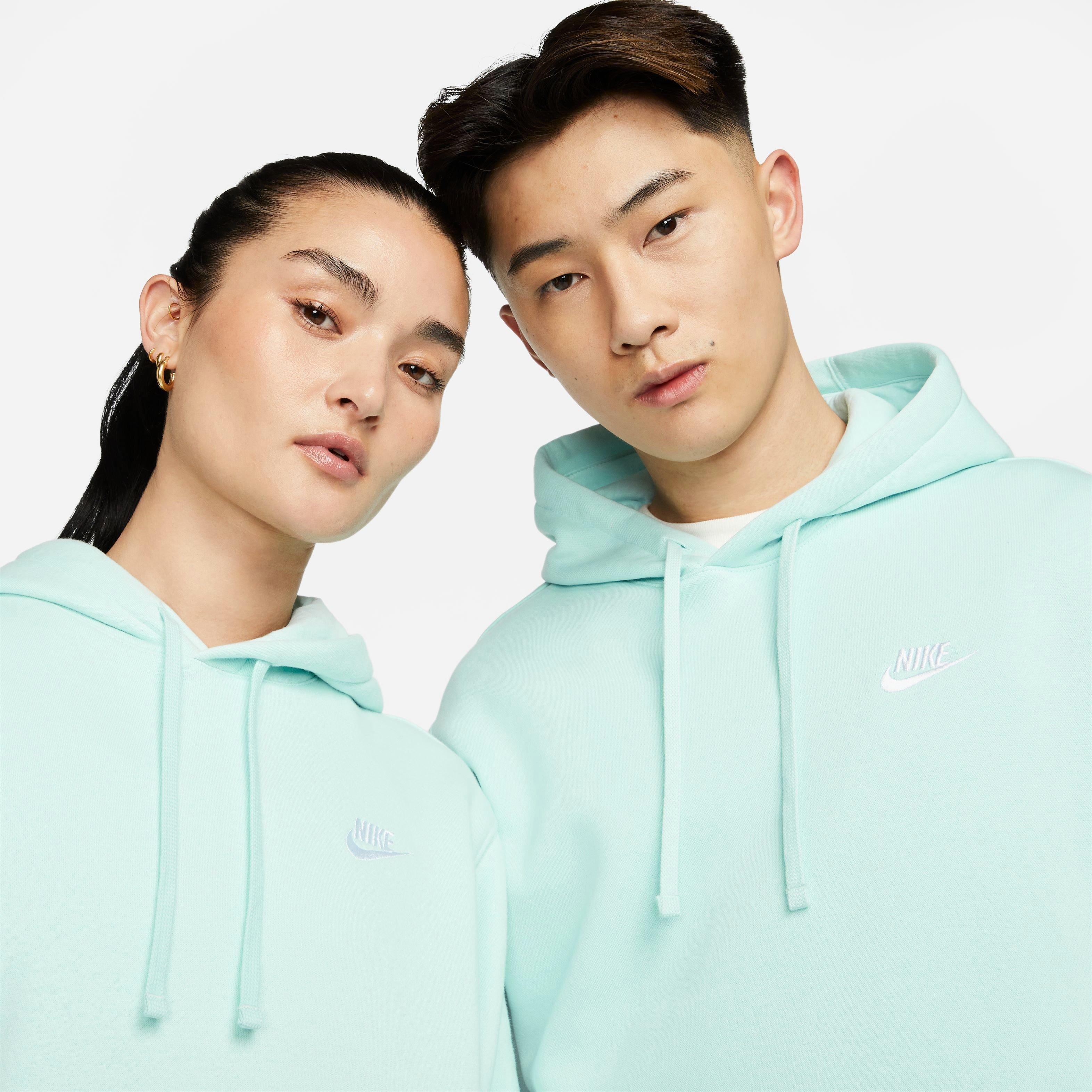 Nike Men's Sportswear Club Fleece Pullover Hoodie-Jade - JADE Thumbnail View 5