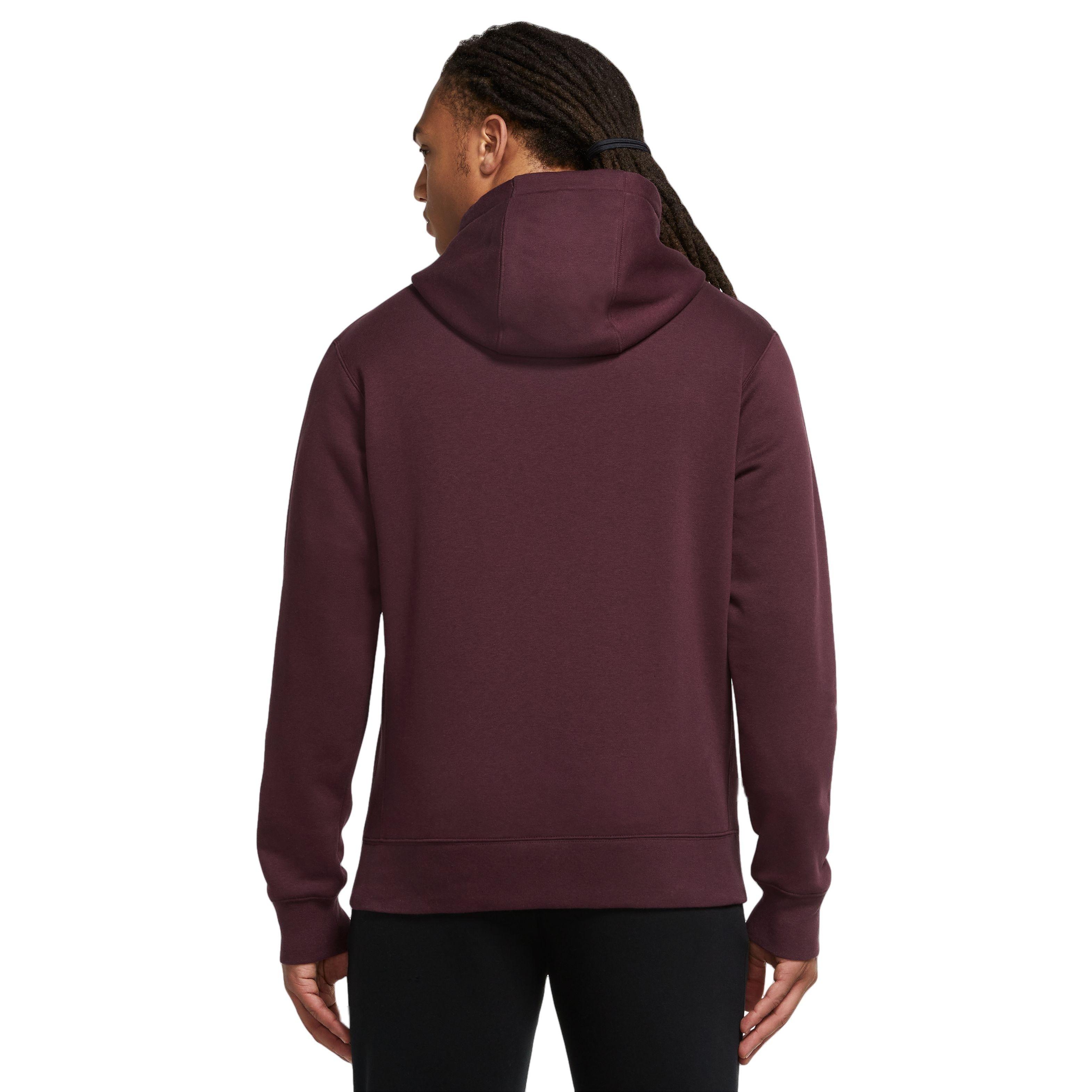 Burgundy nike best sale fleece hoodie