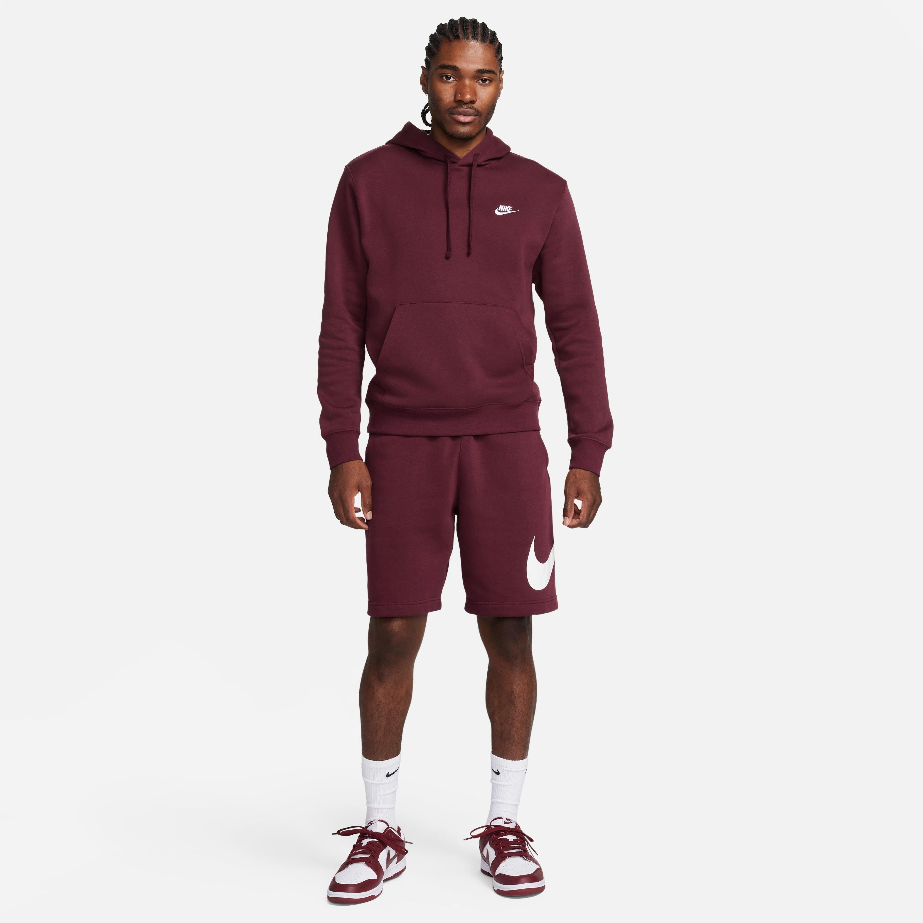 Nike Men s Sportswear Club Fleece Pullover Hoodie Maroon Hibbett