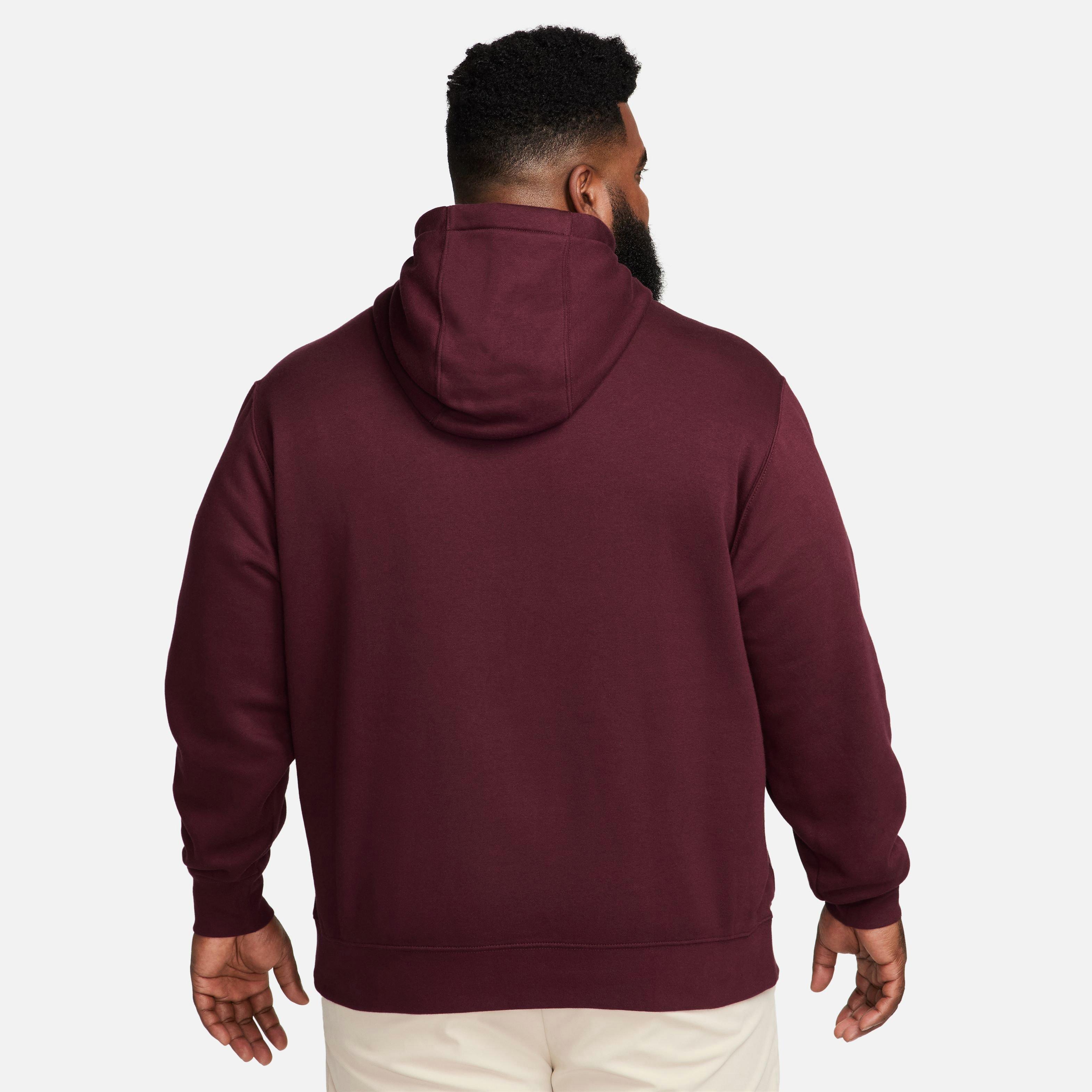 Nike Men s Sportswear Club Fleece Pullover Hoodie Maroon