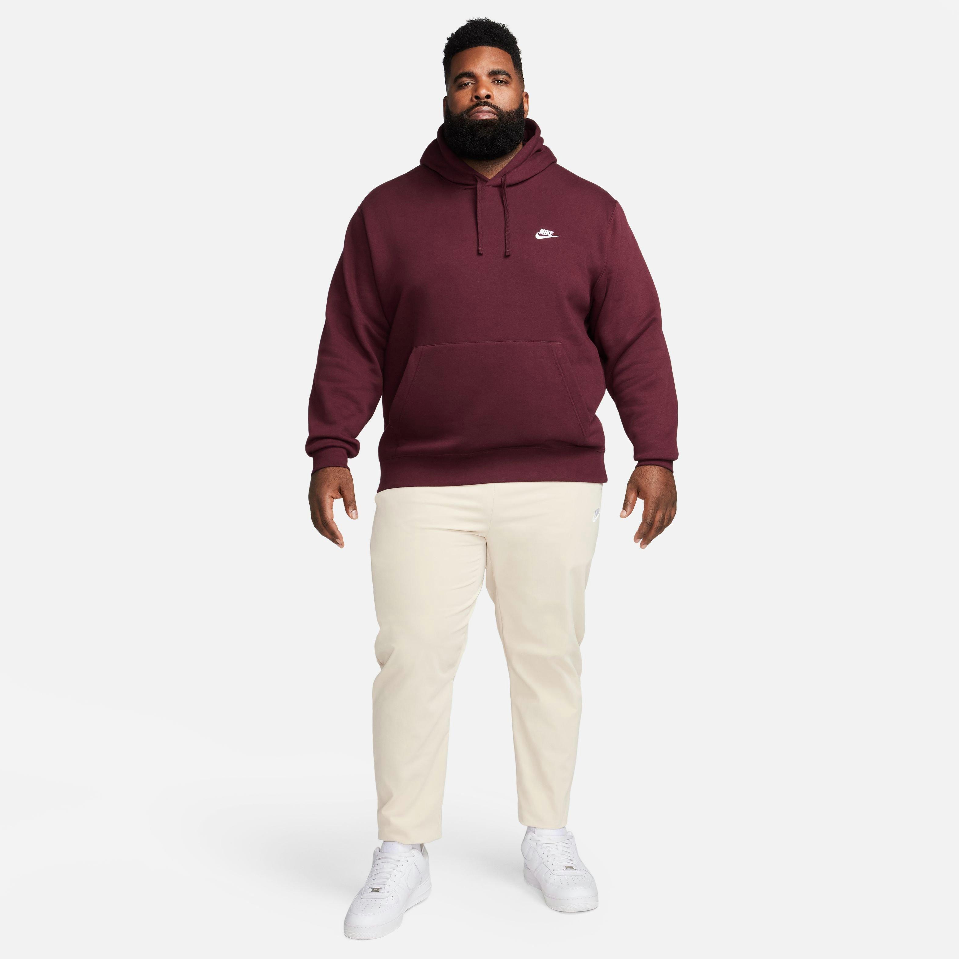 Burgundy nike pullover hoodie fashion