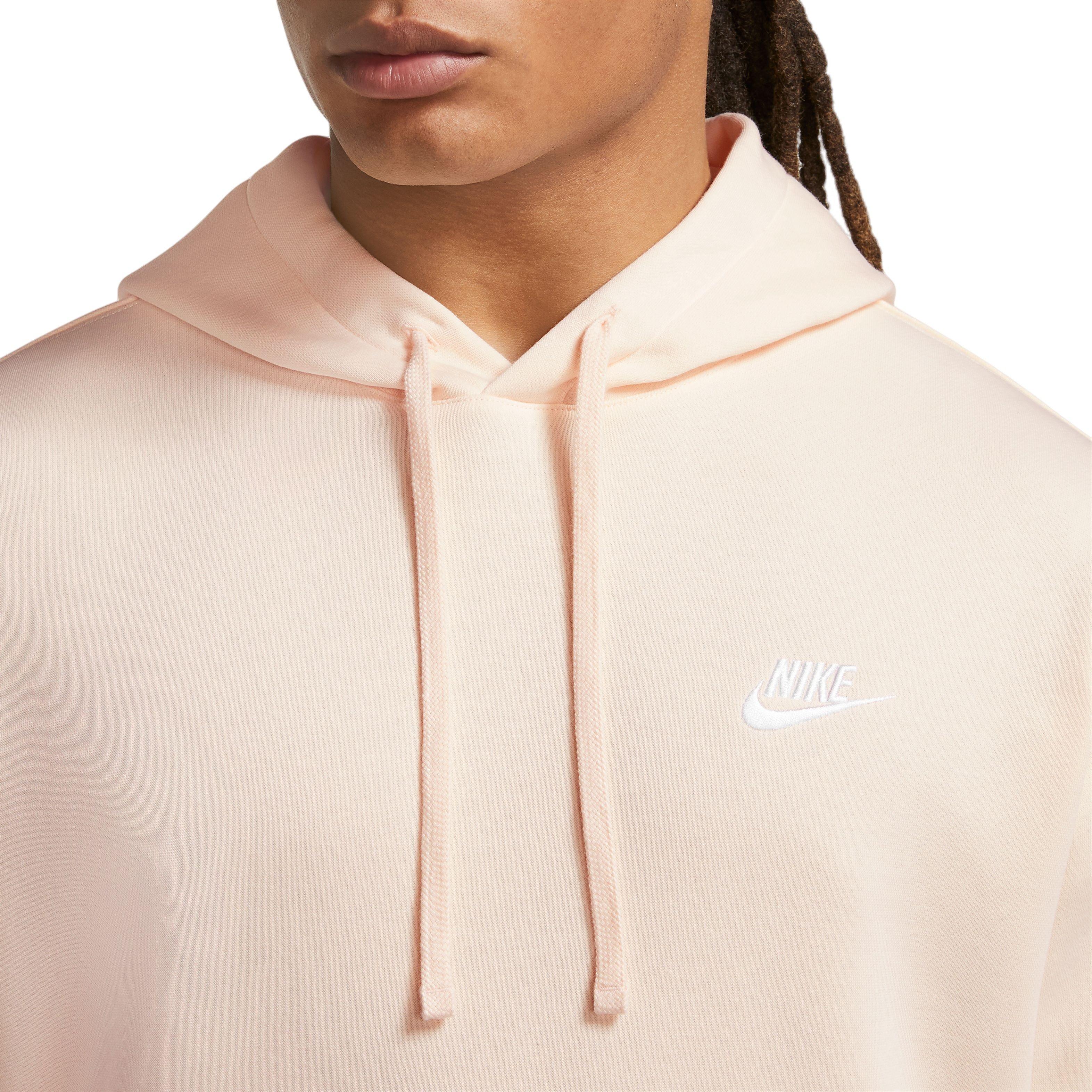 Nike Men's Sportswear Club Fleece Pullover Hoodie-Lt Pink - LT PINK Thumbnail View 3