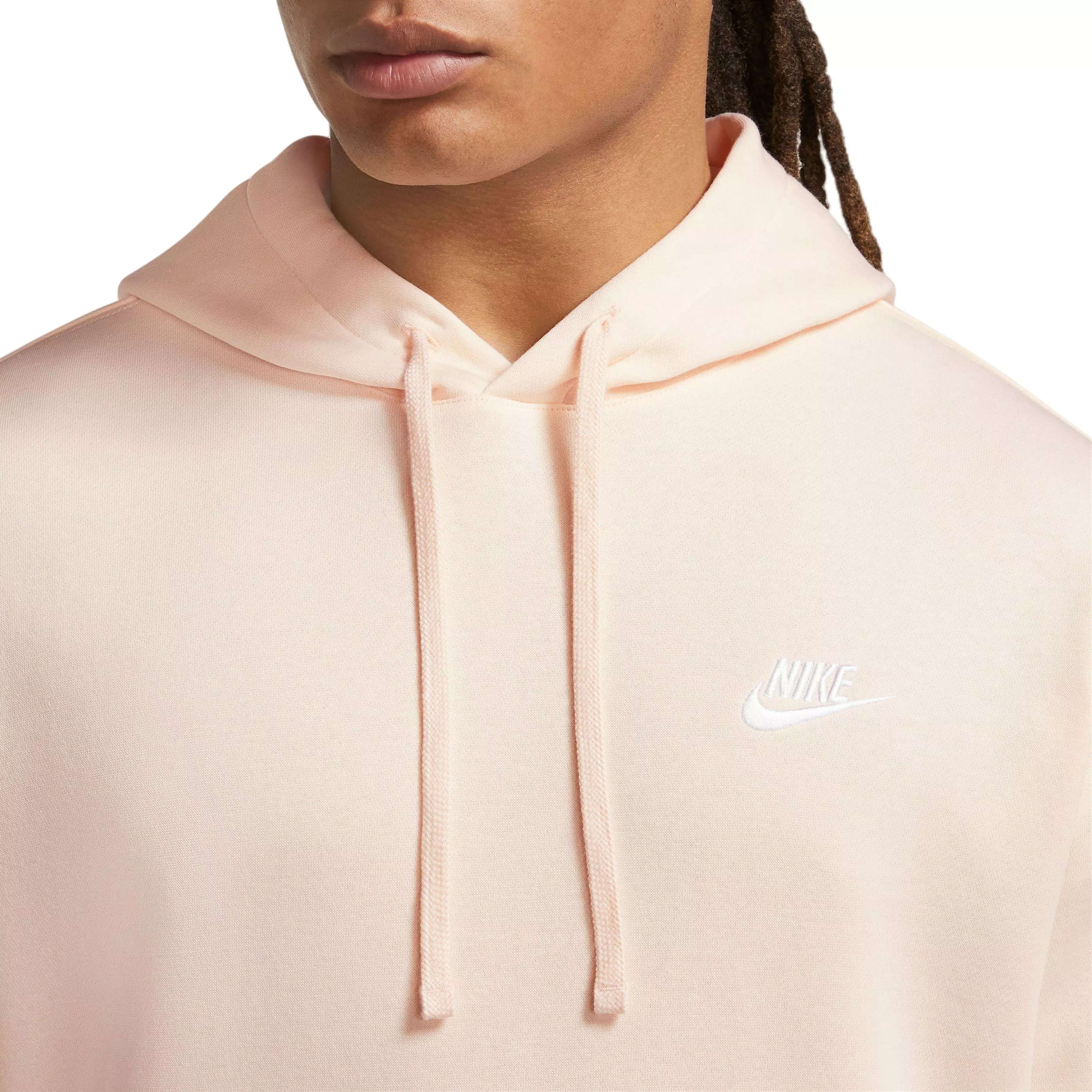 Nike Men's Sportswear Club Fleece Pullover Hoodie-Lt Pink - LT PINK
