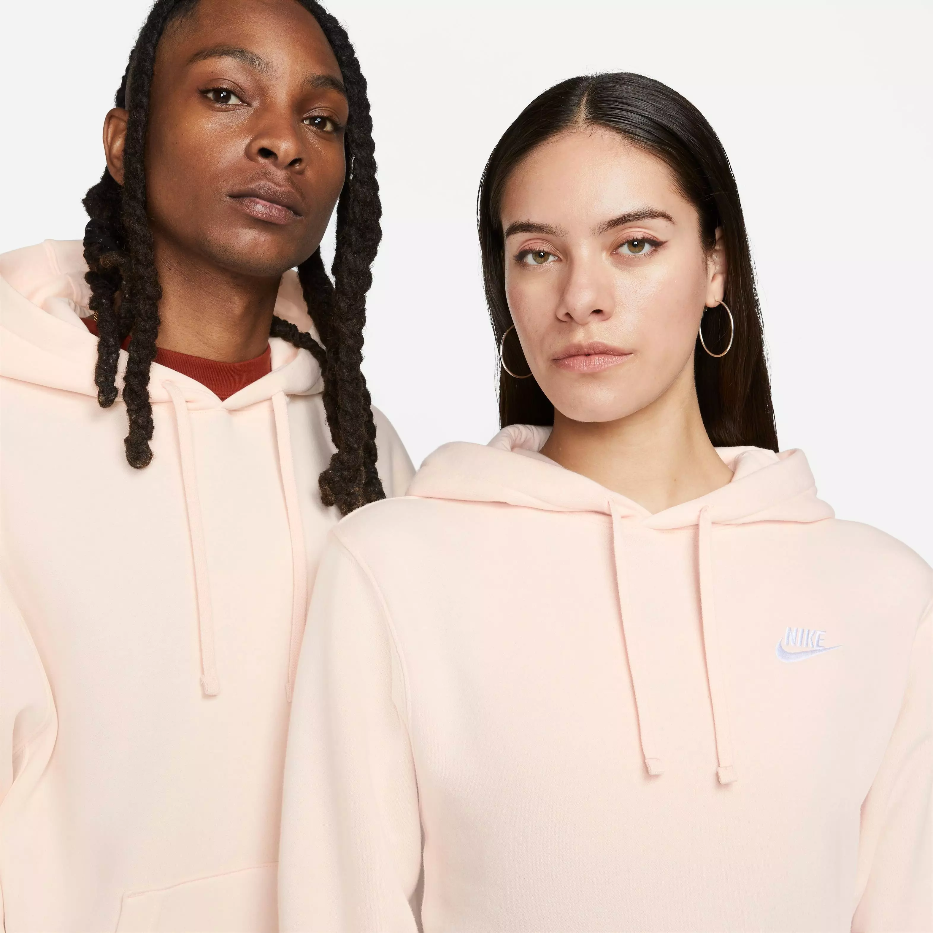 Nike Men's Sportswear Club Fleece Pullover Hoodie-Lt Pink - LT PINK