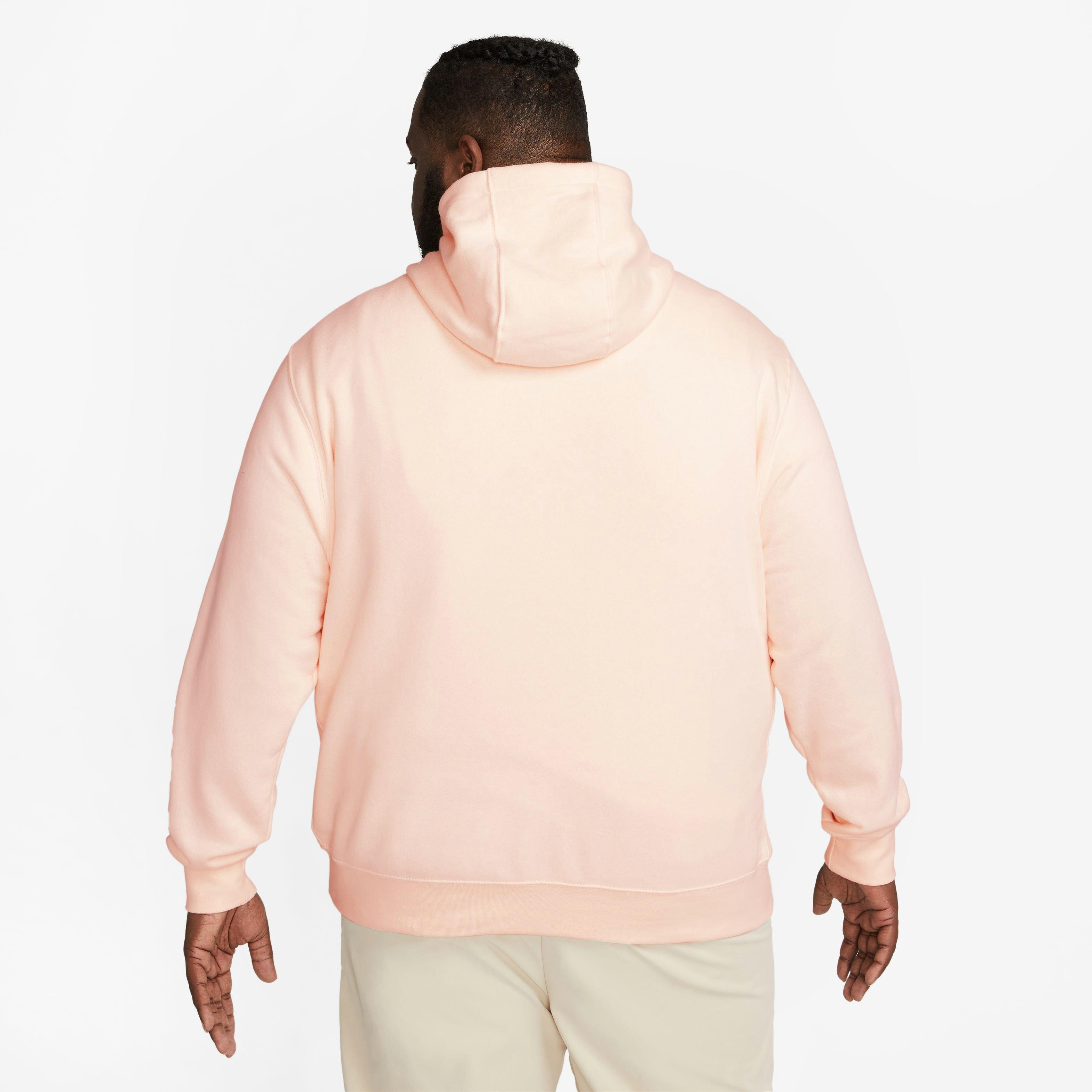 Nike Men's Sportswear Club Fleece Pullover Hoodie-Lt Pink - LT PINK Thumbnail View 13