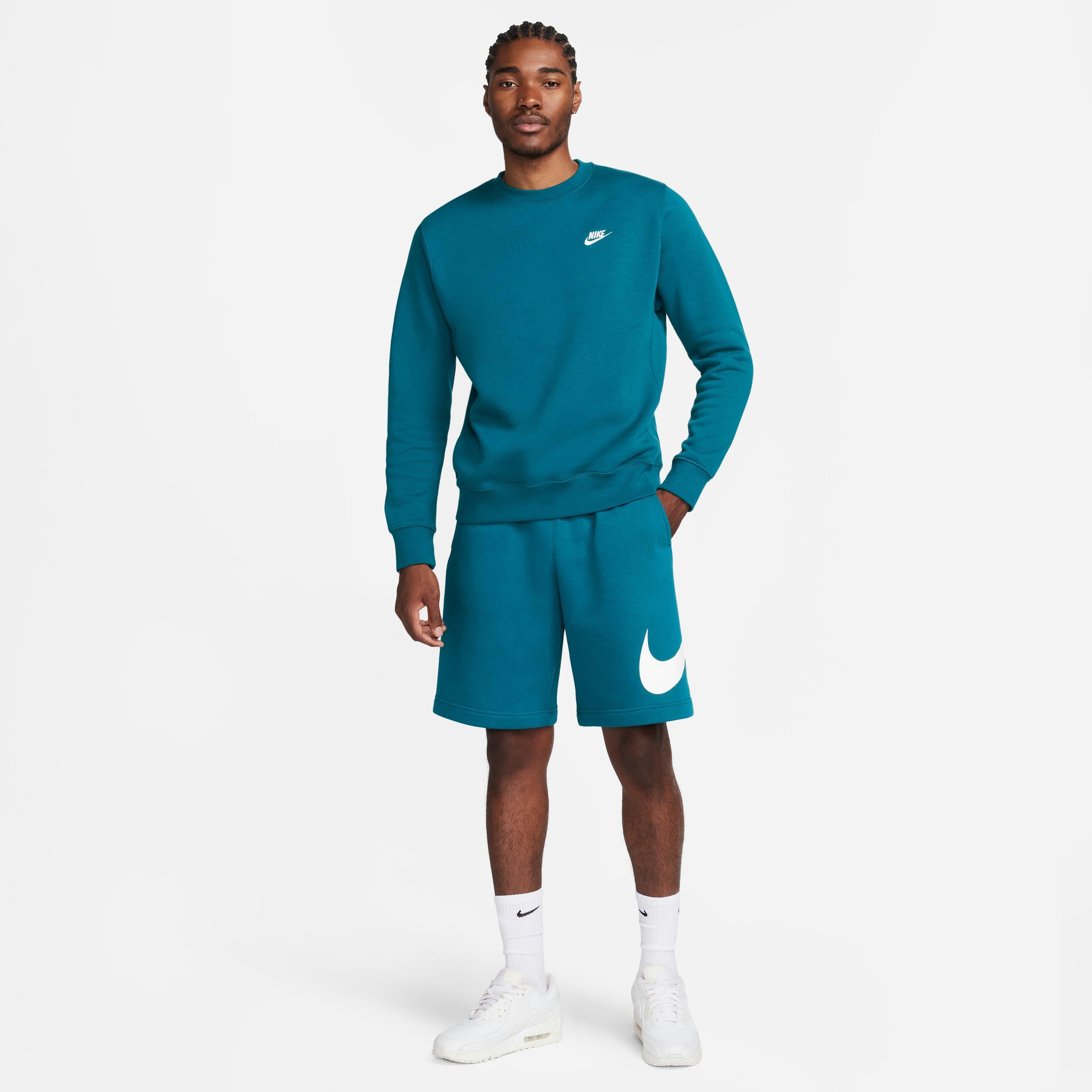 Nike Men's Sportswear Club Fleece Crew-Teal