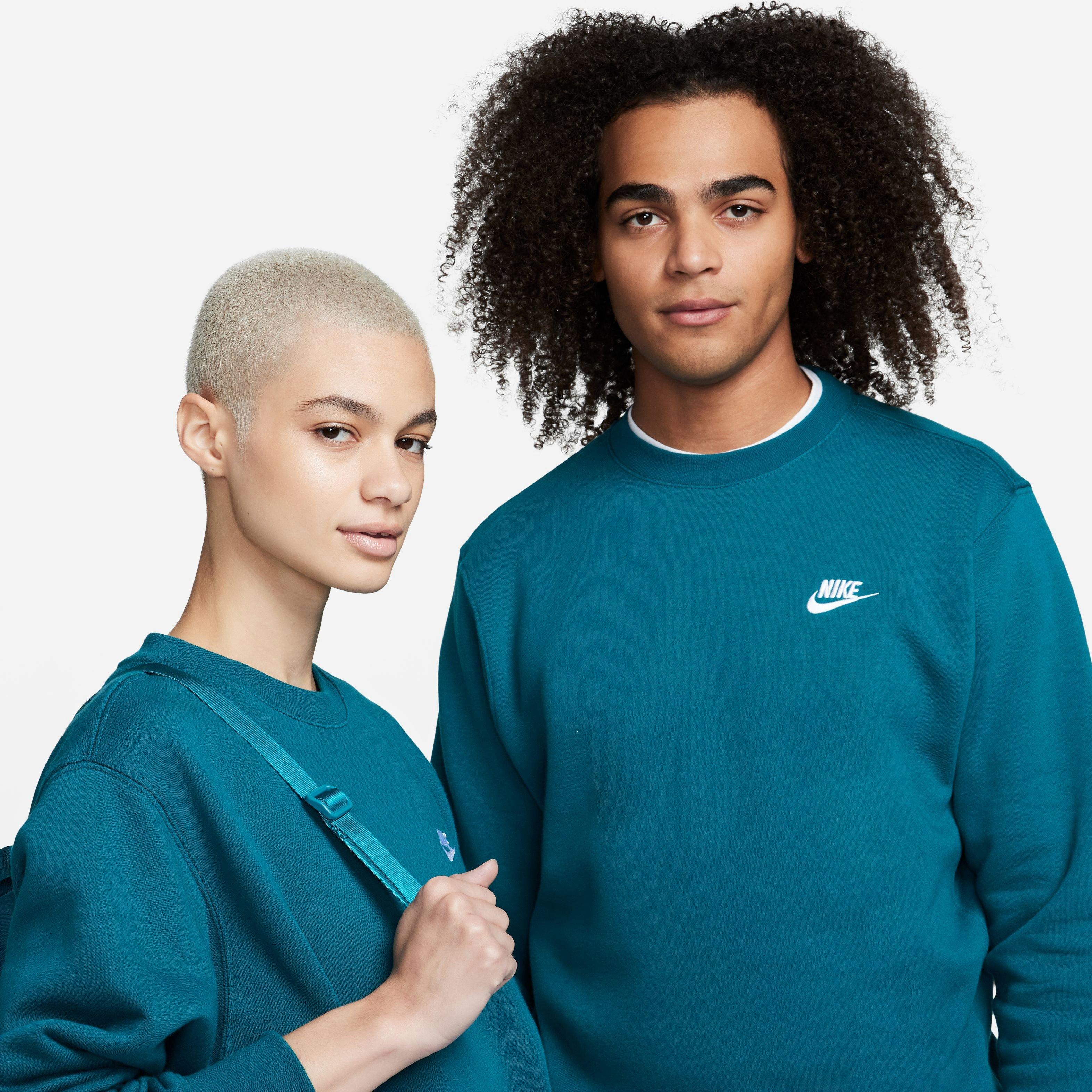 Nike Men's Sportswear Club Fleece Crew-Teal