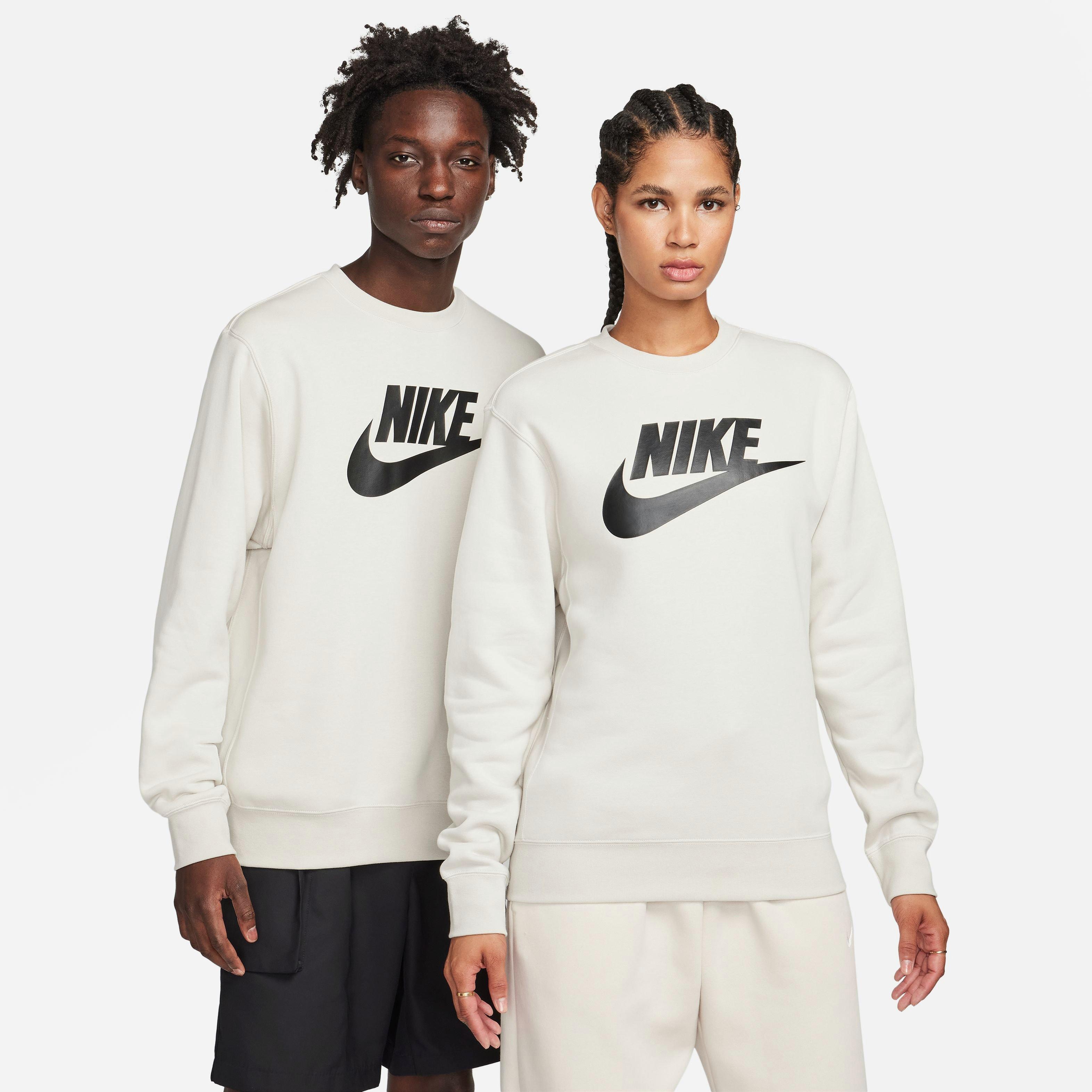 Nike club crew sweatshirt best sale light bone