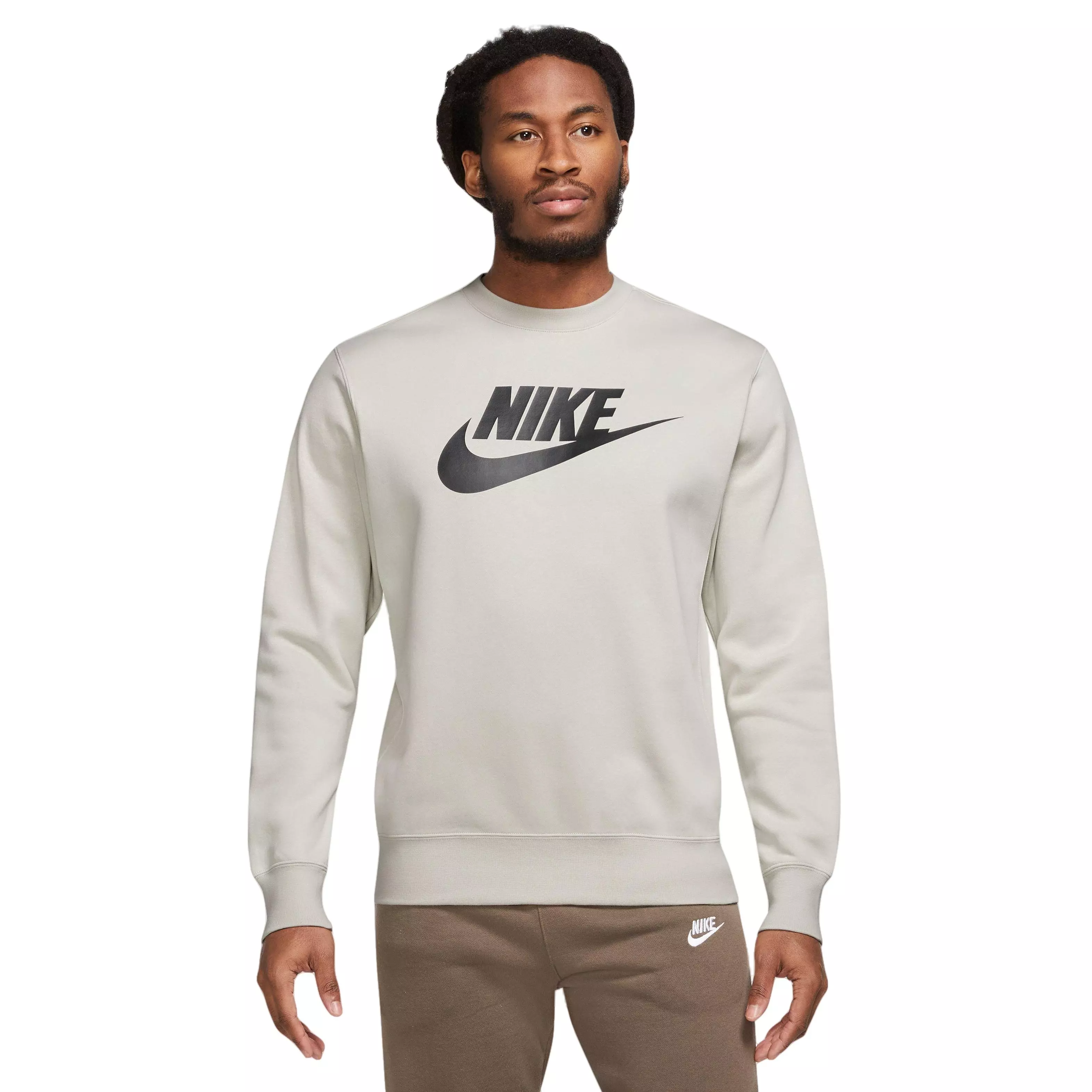 Nike Men's Sportswear Club Fleece Crew - Light Bone - BONE