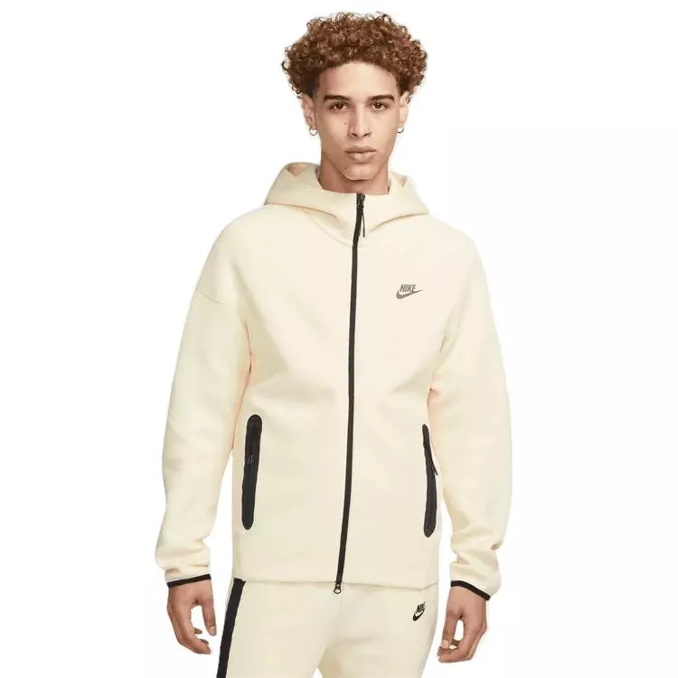 Nike Men's Tech Fleece Full Zip Windrunner Hoodie - Coconut Milk - Hibbett