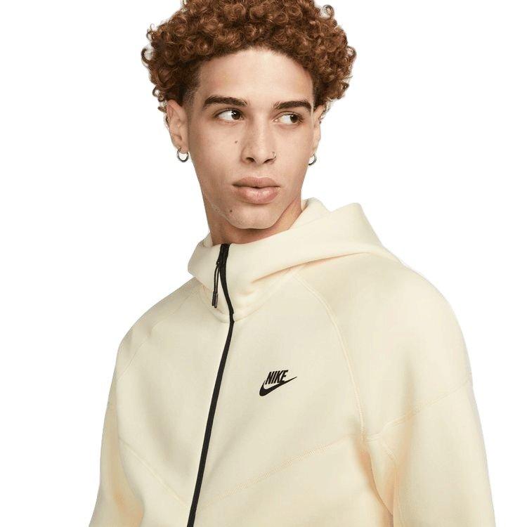 Nike Men's Tech Fleece Full Zip Windrunner Hoodie - Coconut Milk - CREAM Thumbnail View 3