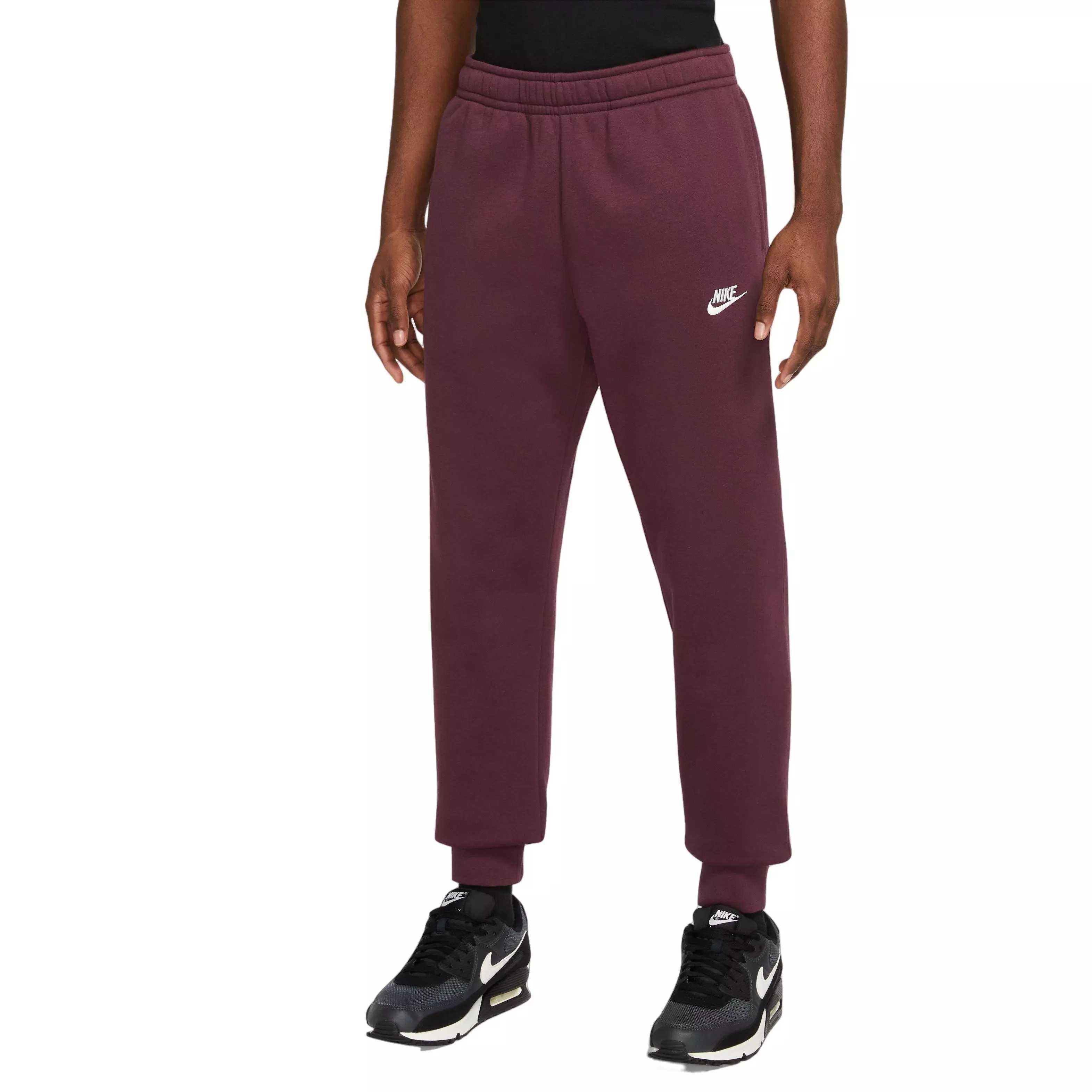 Nike Men's Sportswear Club Fleece Joggers-Maroon - MAROON
