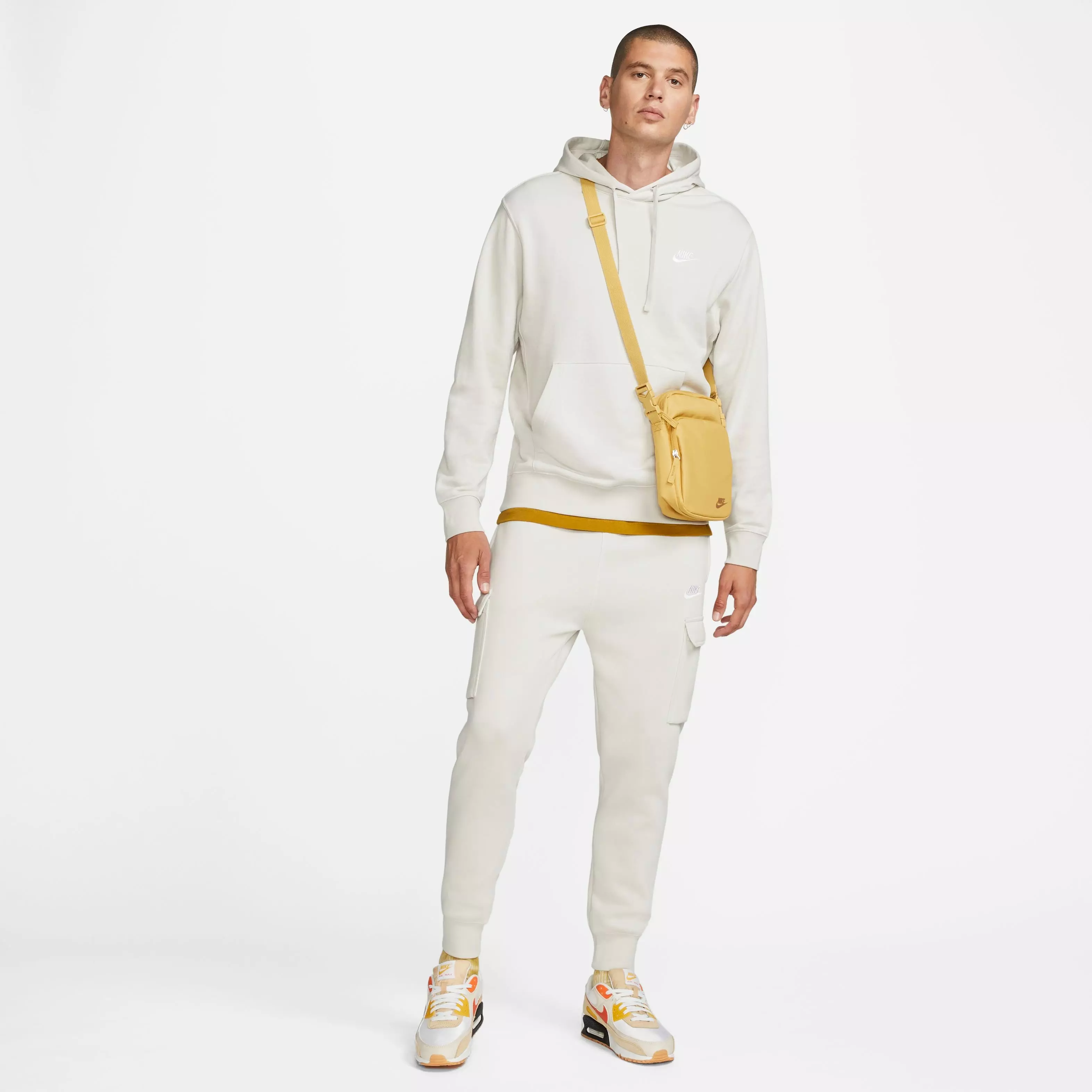 Nike Men's Sportswear Club Fleece Cargo Pants-Bone - BONE