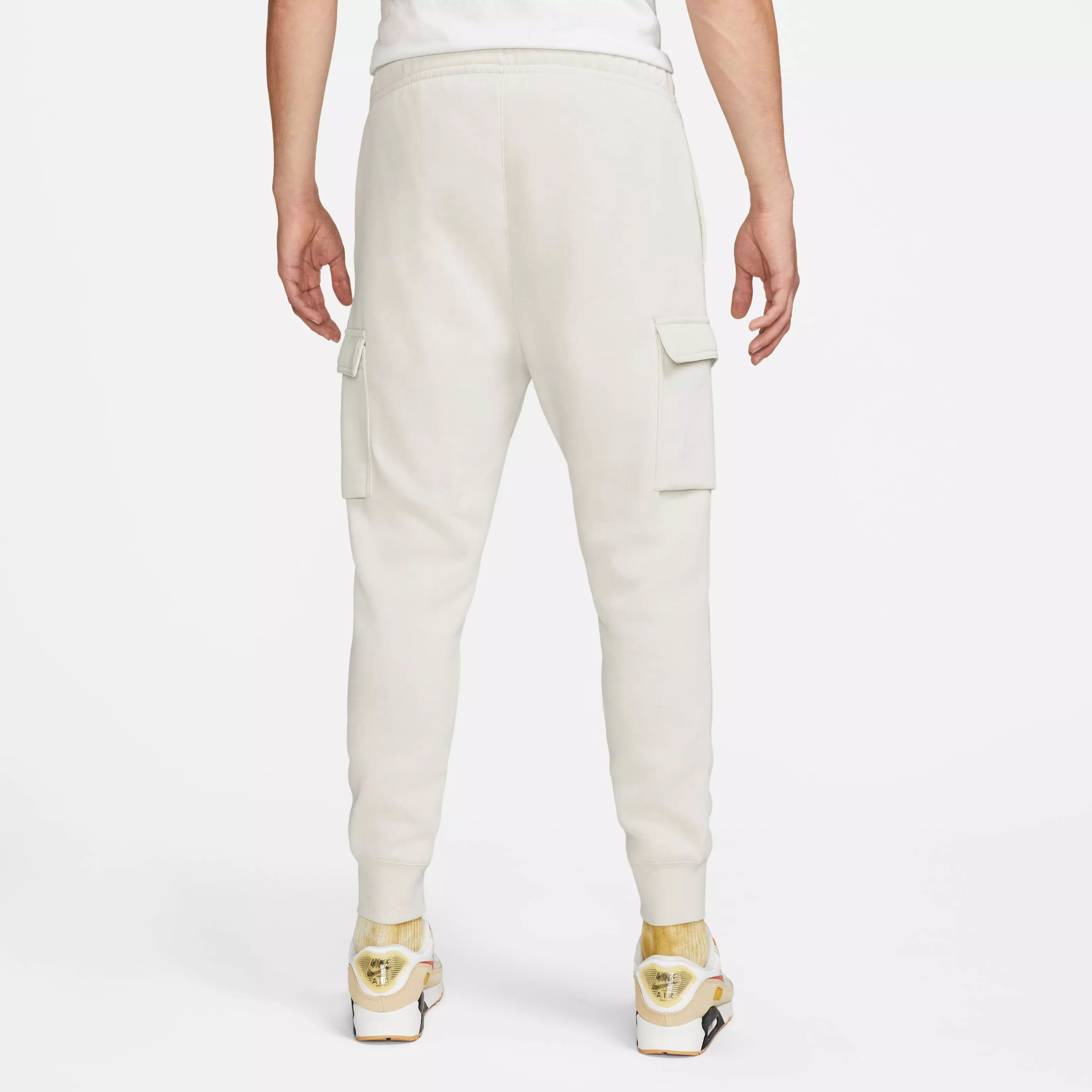 Nike Men's Sportswear Club Fleece Cargo Pants-Bone - BONE
